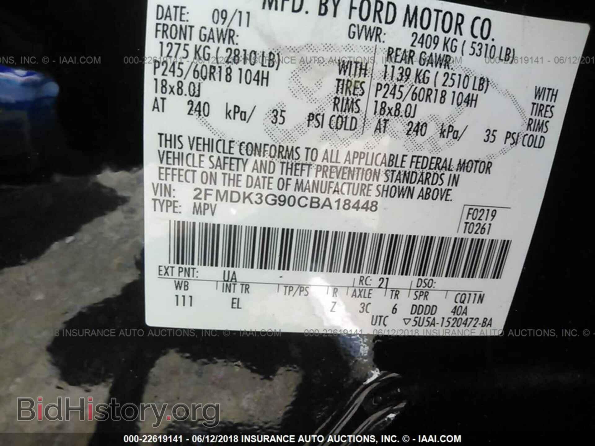 2012 Ford Edge - VIN: 2FMDK3G90CBA18448 - Photo 9