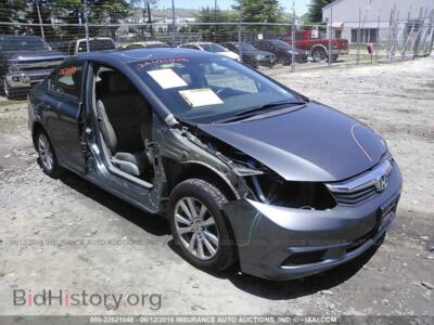 2012 Honda CIVIC, серый — VIN 19XFB2F93CE324657, IAAI