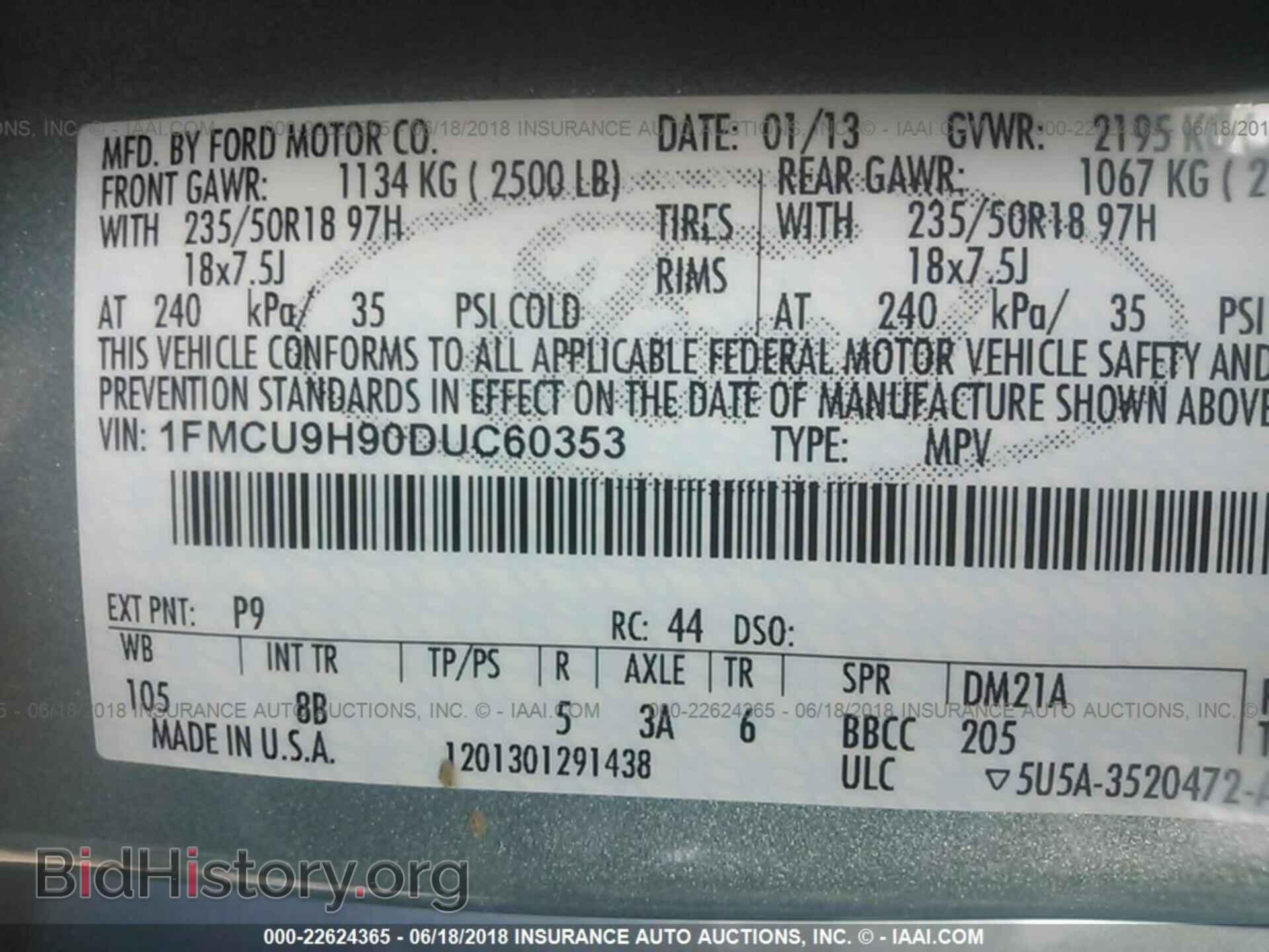 2013 Ford Escape - VIN: 1FMCU9H90DUC60353 - Photo 9