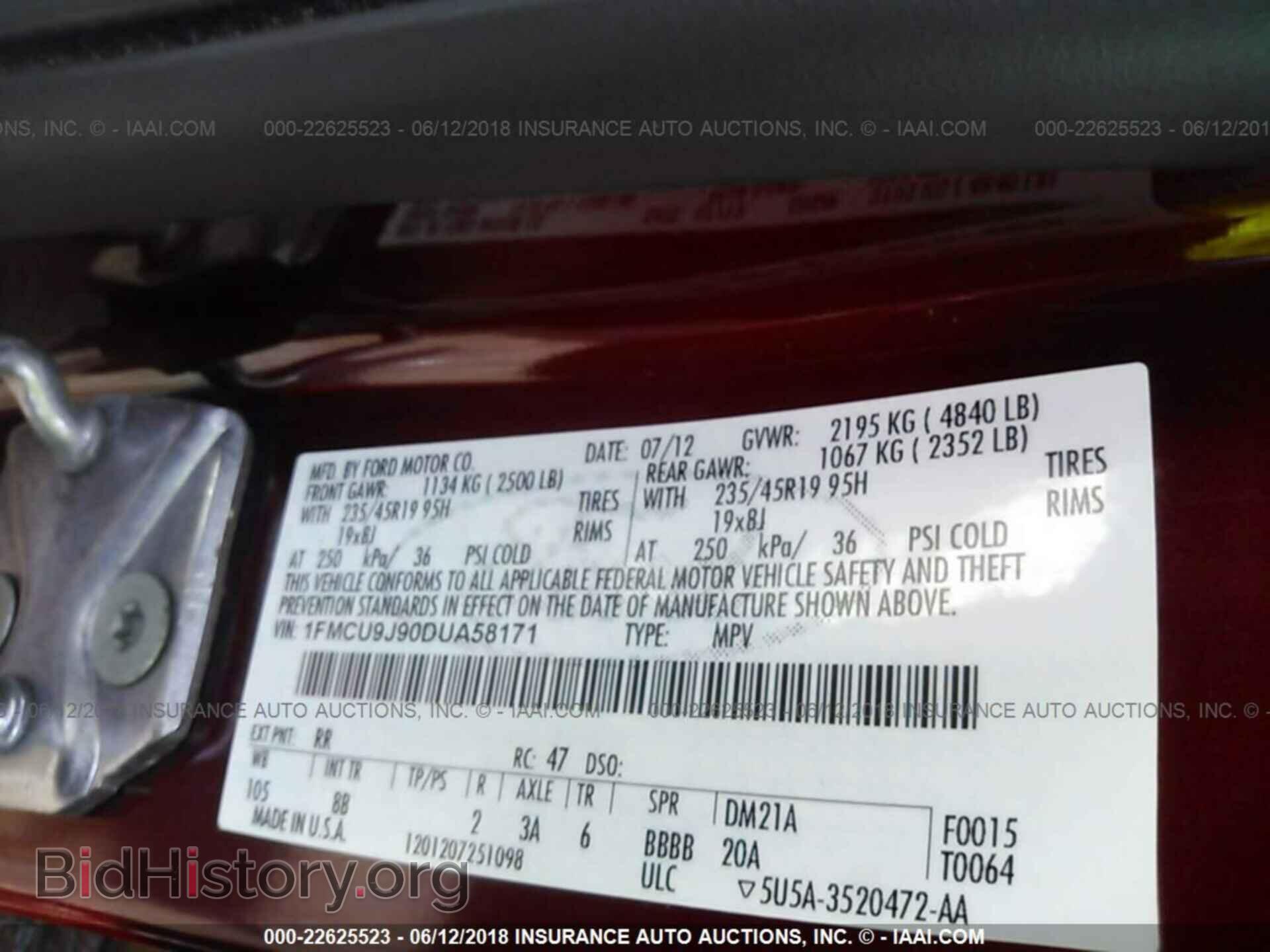 2013 Ford Escape - VIN: 1FMCU9J90DUA58171 - Фото 9