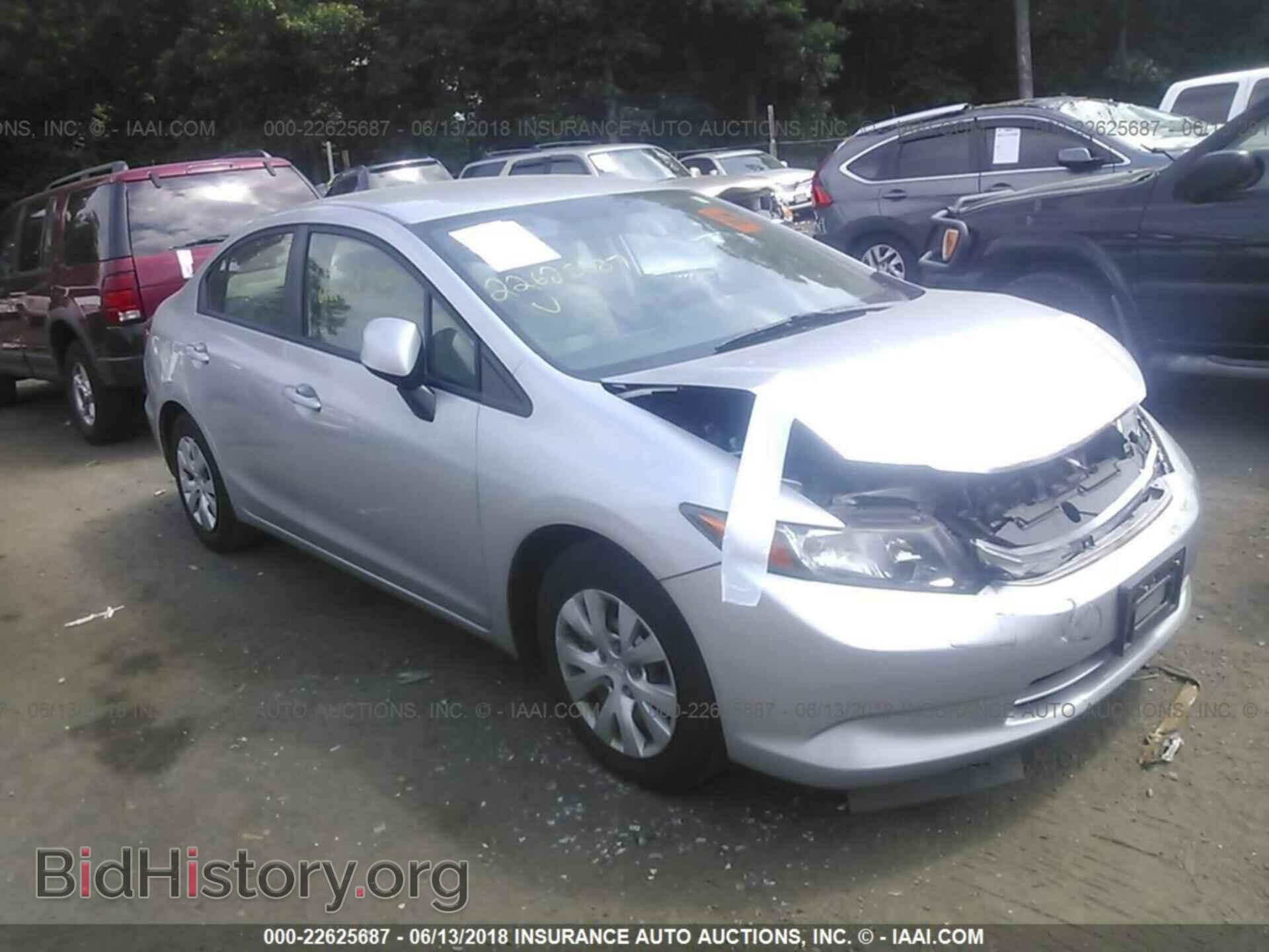 2012 Honda CIVIC (VIN 19XFB2F52CE350406) — photo 1 of 10, IAAI, damage: front end
