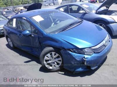 2012 Honda CIVIC, blue — VIN 2HGFB2F55CH536401, IAAI