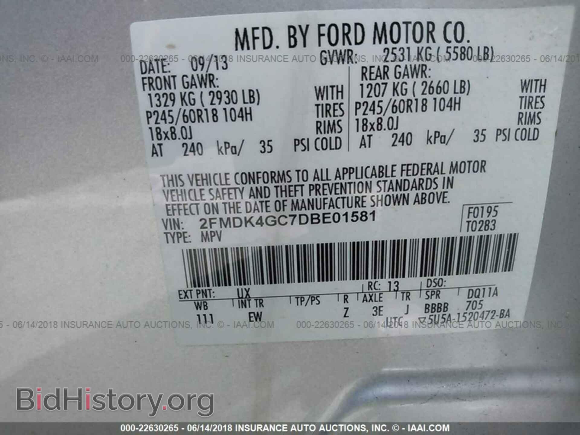 2013 Ford Edge - VIN: 2FMDK4GC7DBE01581 - Photo 9