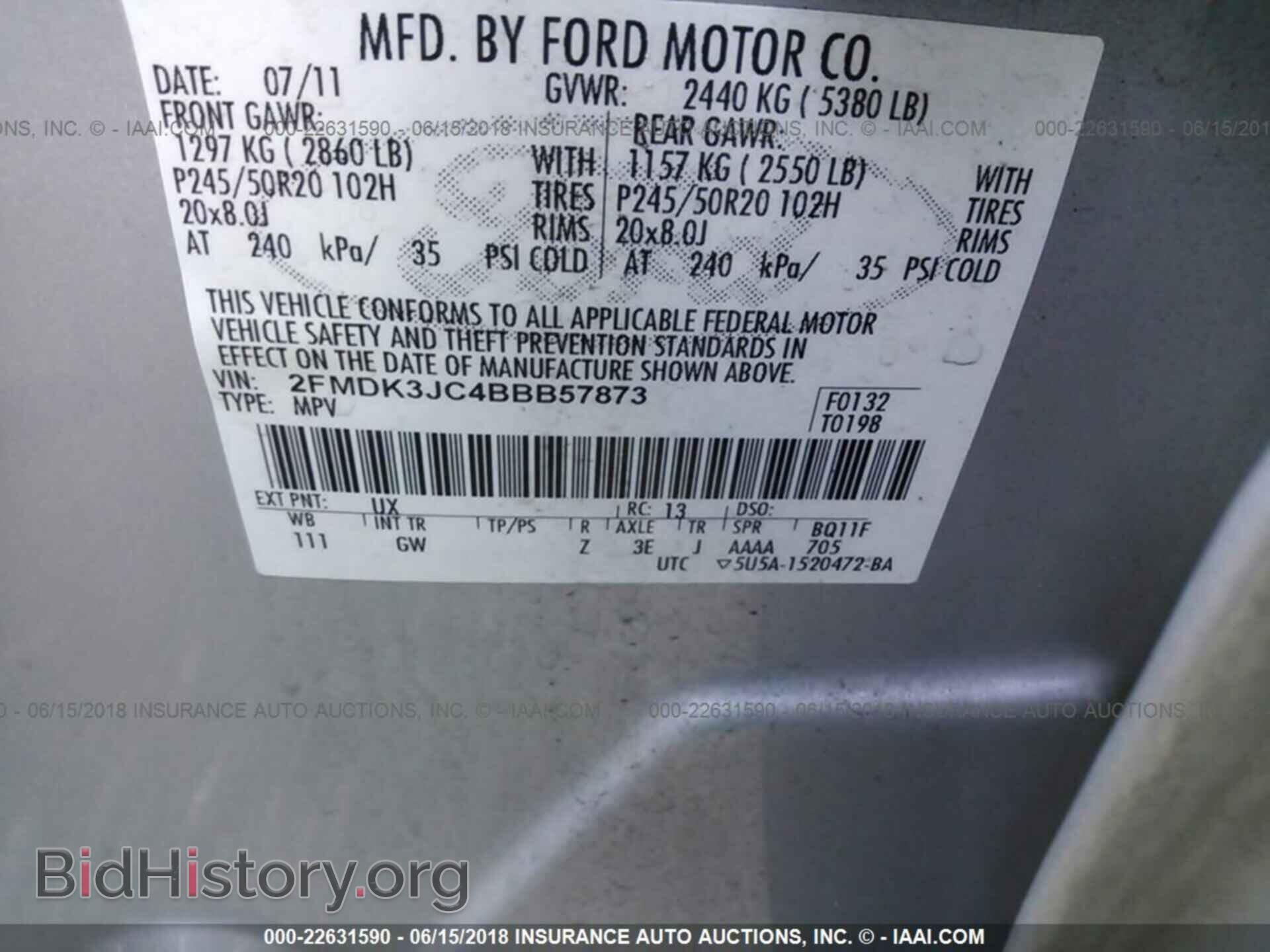 2011 Ford Edge - VIN: 2FMDK3JC4BBB57873 - Photo 9