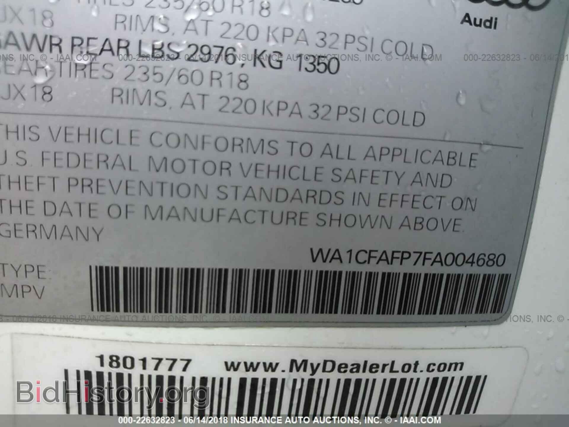 2015 Audi Q5 - VIN: WA1CFAFP7FA004680 - Photo 9