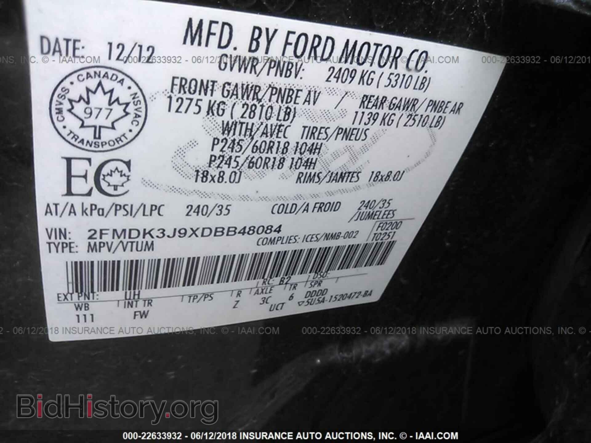 2013 Ford Edge - VIN: 2FMDK3J9XDBB48084 - Photo 9