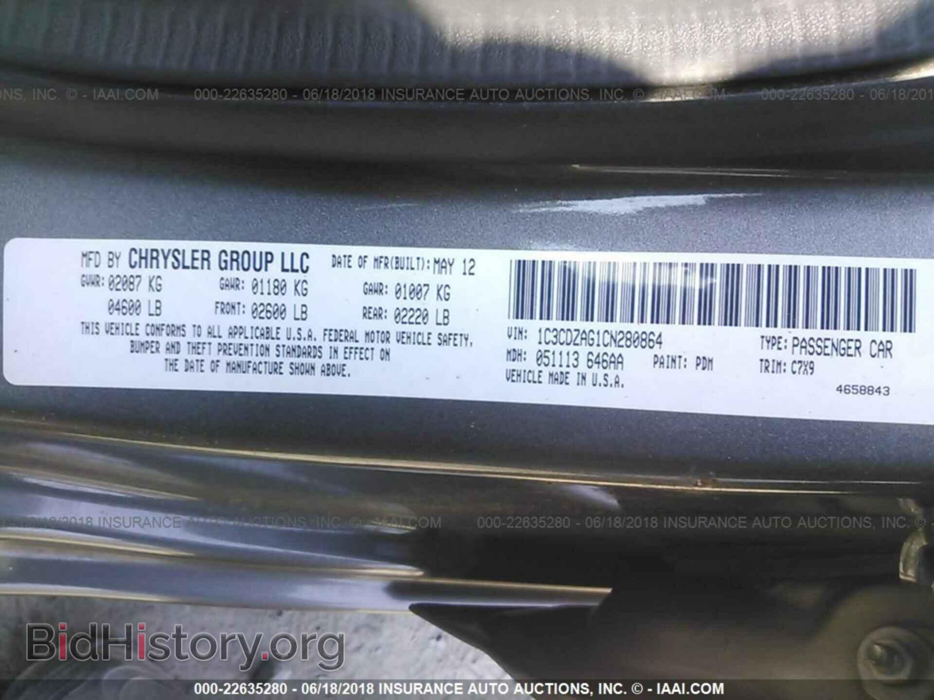 2012 Dodge Avenger - VIN: 1C3CDZAG1CN280864 - Photo 9