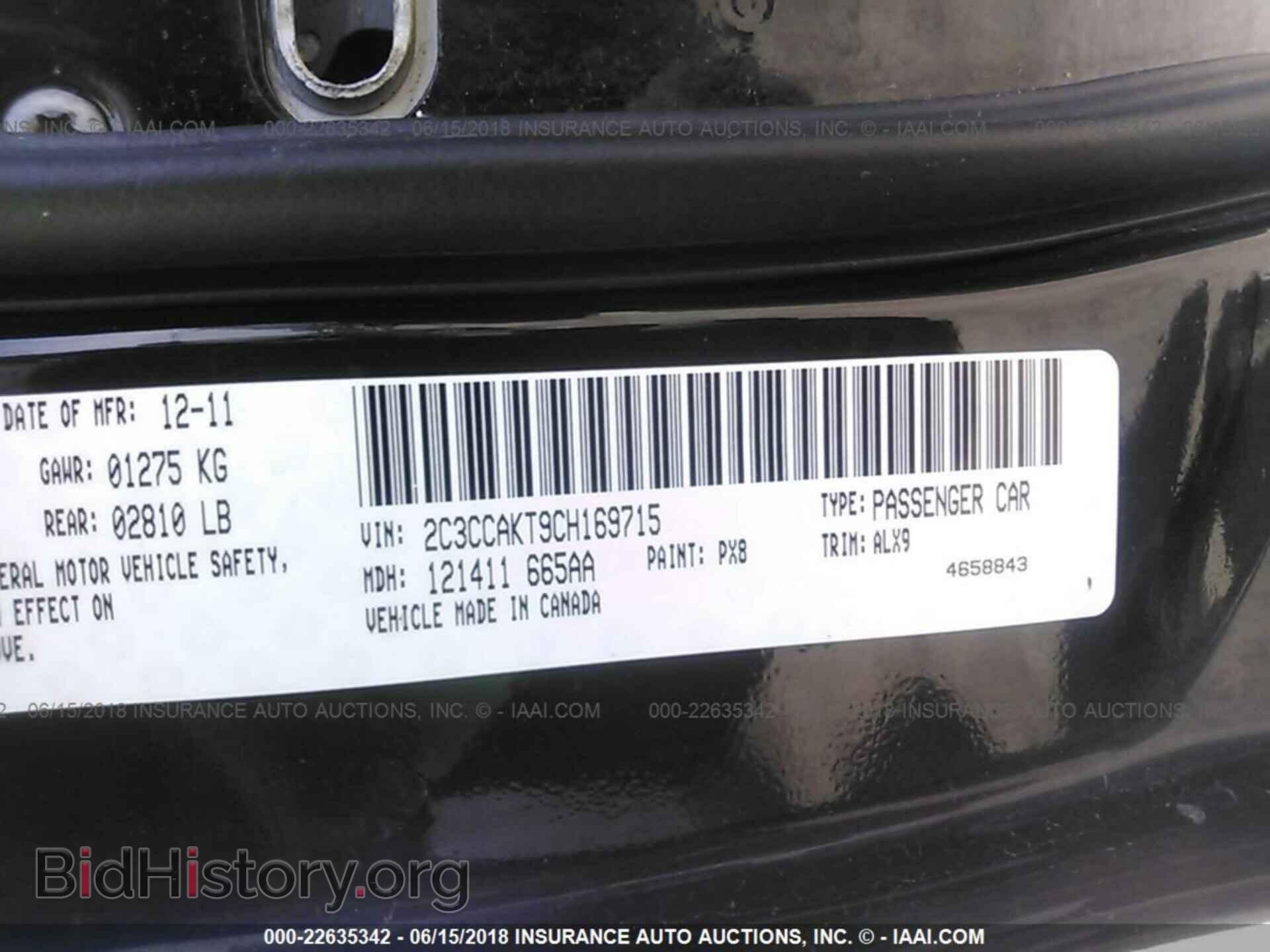 2012 CHRYSLER 300C - VIN: 2C3CCAKT9CH169715 - Фото 9