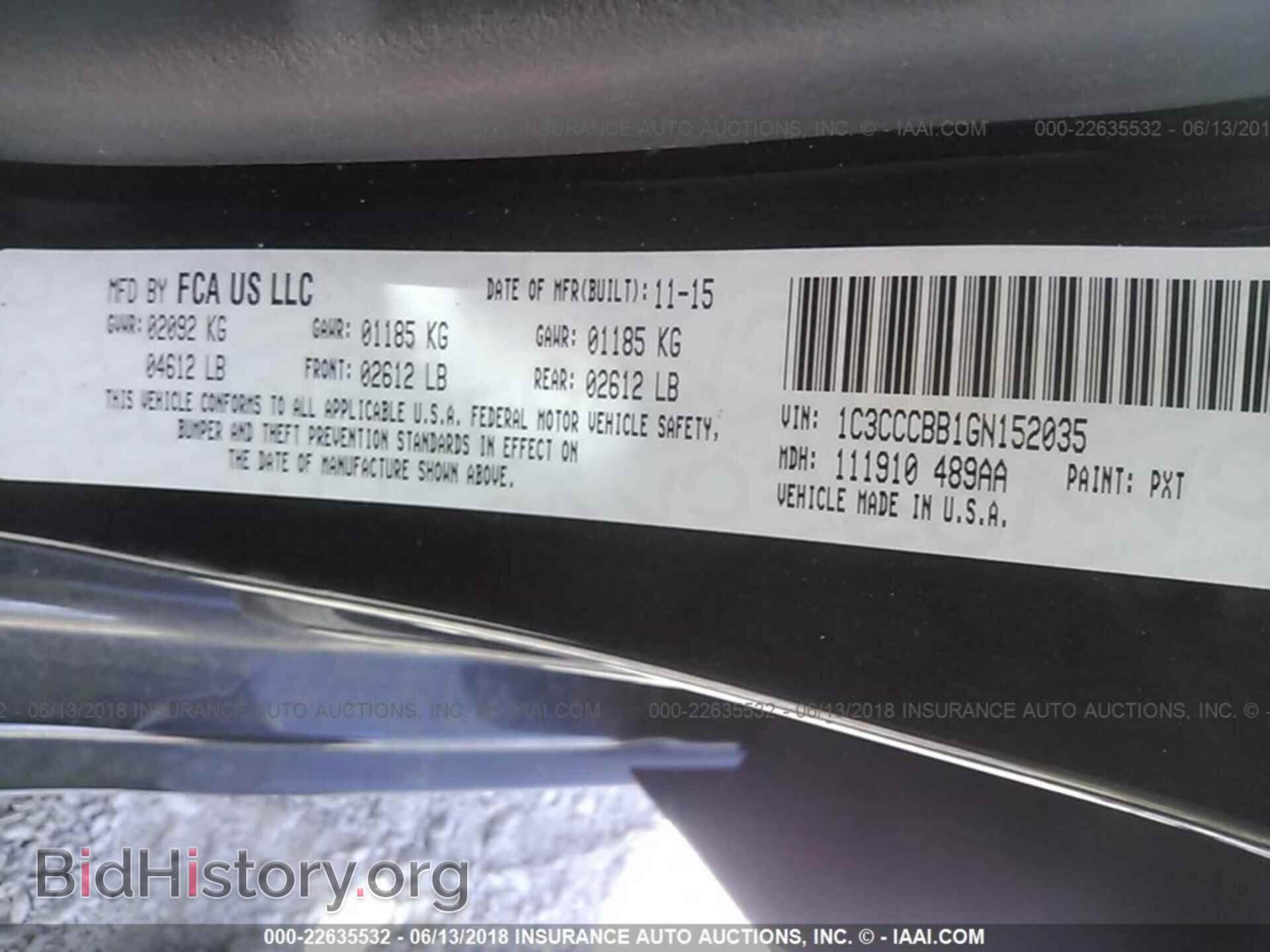 2016 Chrysler 200 - VIN: 1C3CCCBB1GN152035 - Photo 9