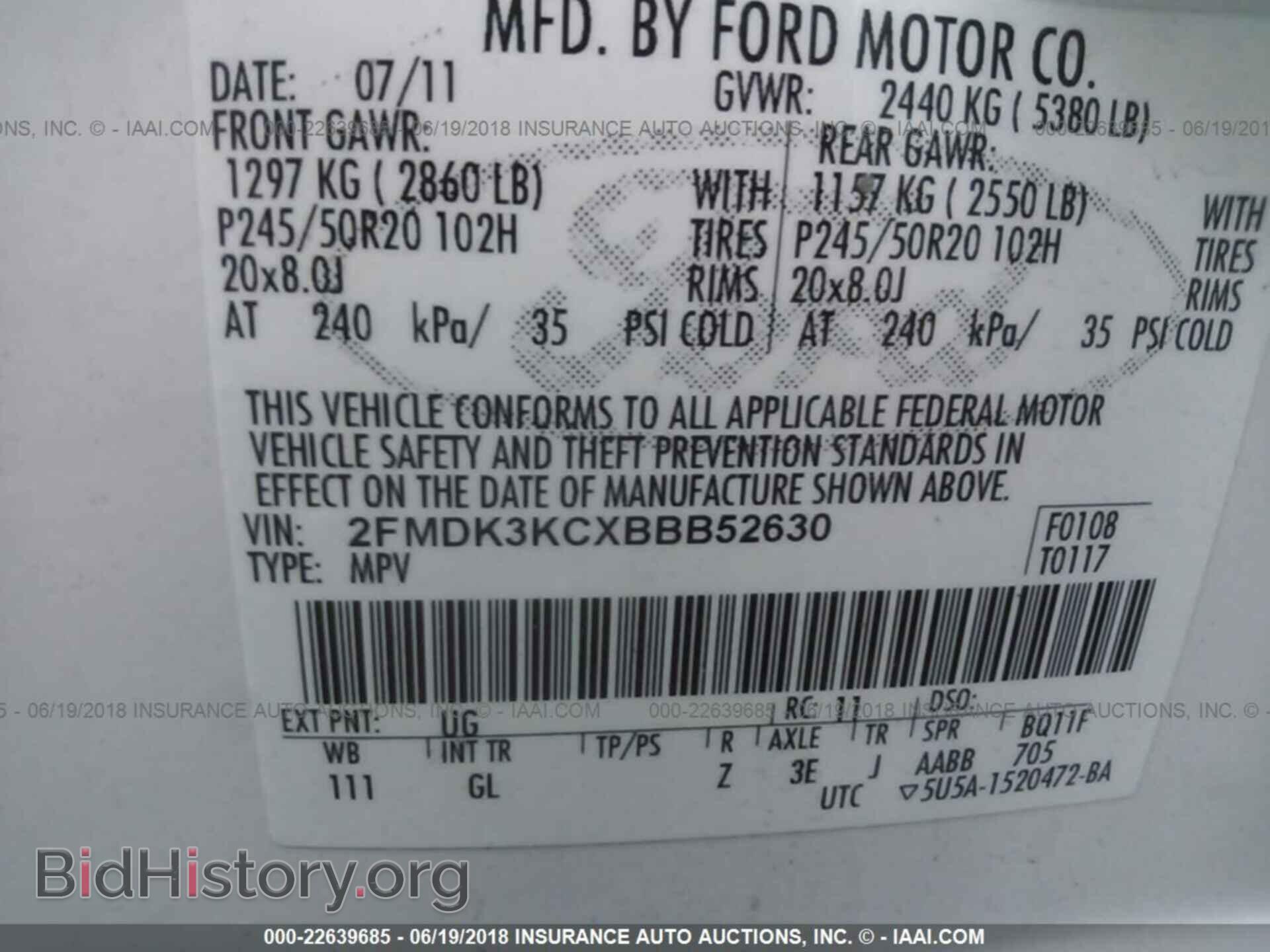 2011 Ford Edge - VIN: 2FMDK3KCXBBB52630 - Photo 9