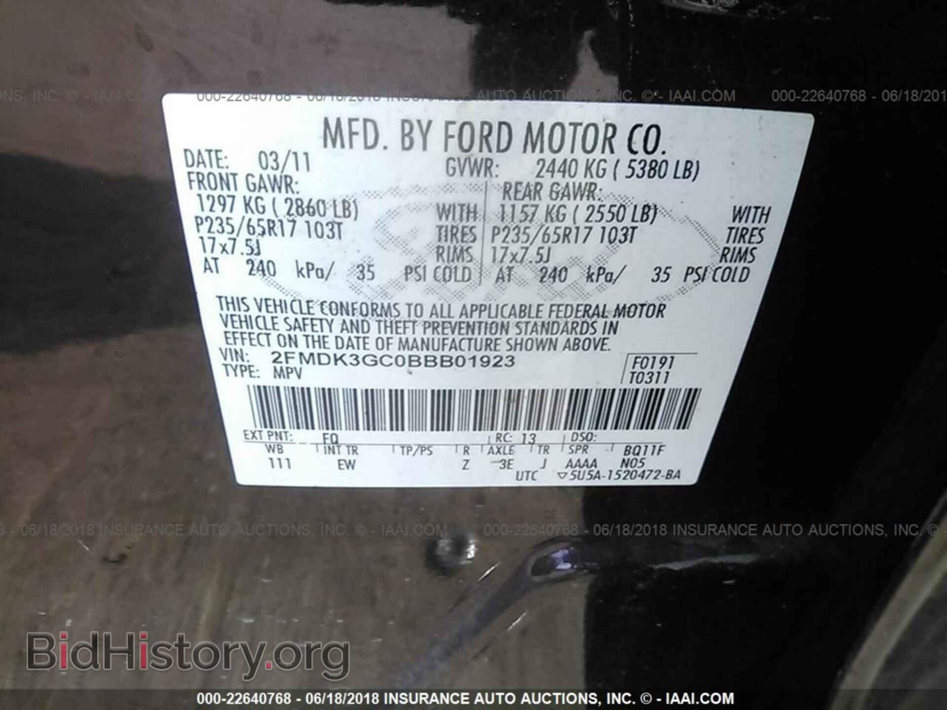 2011 Ford Edge - VIN: 2FMDK3GC0BBB01923 - Photo 9