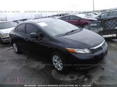 2012 Honda CIVIC, черный — VIN 2HGFB2F56CH334862, IAAI
