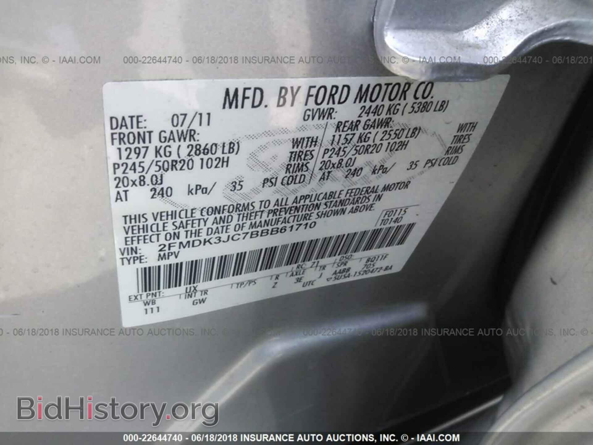 2011 Ford Edge - VIN: 2FMDK3JC7BBB61710 - Photo 9
