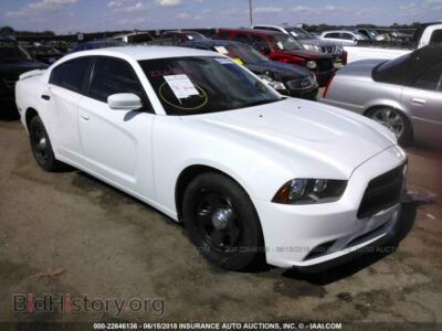 2014 Dodge CHARGER, white — VIN 2C3CDXAT5EH362593, IAAI