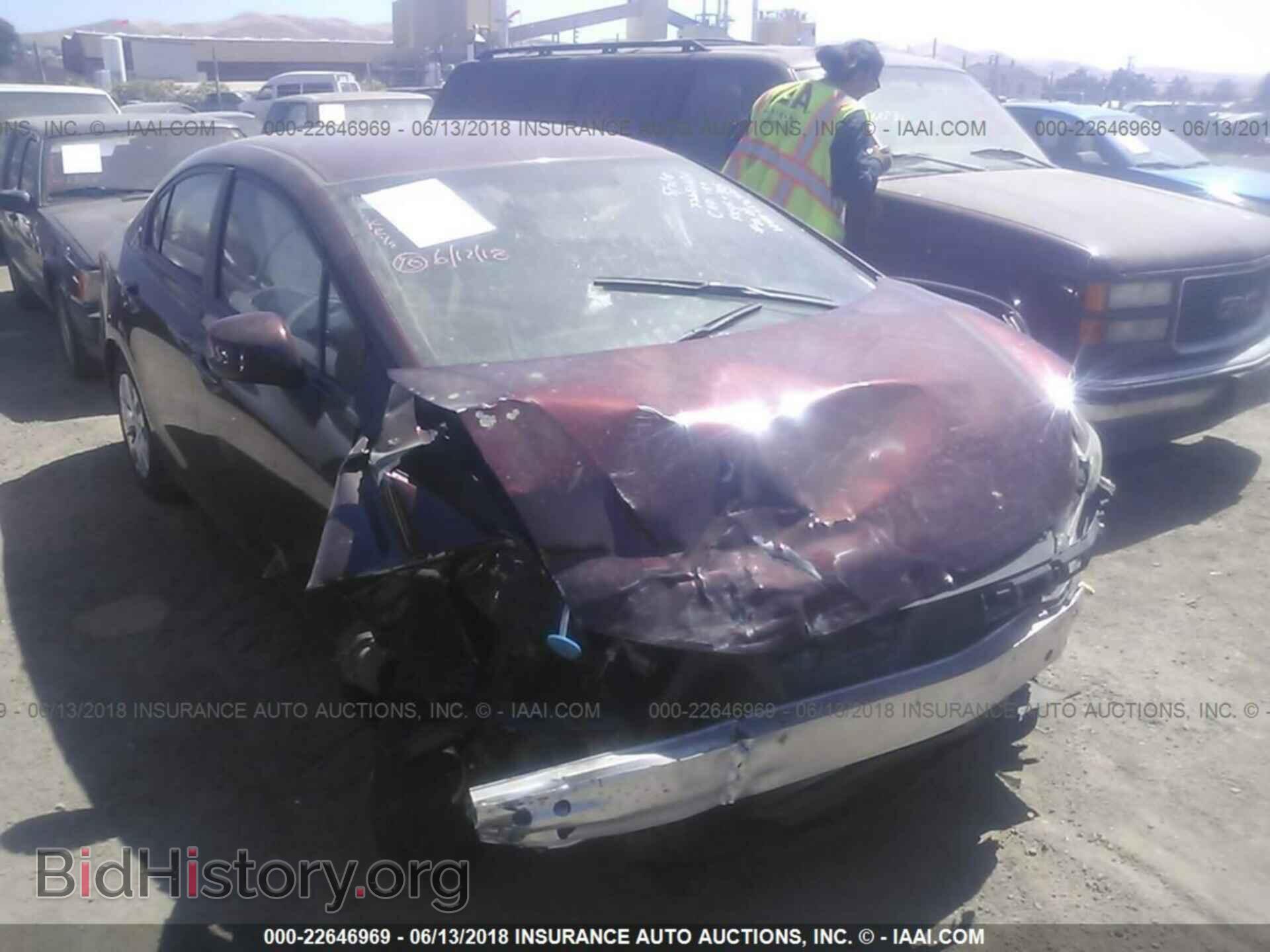 2012 Honda CIVIC (VIN 19XFB2F57CE353799) — photo 1 of 10, IAAI, damage: front end