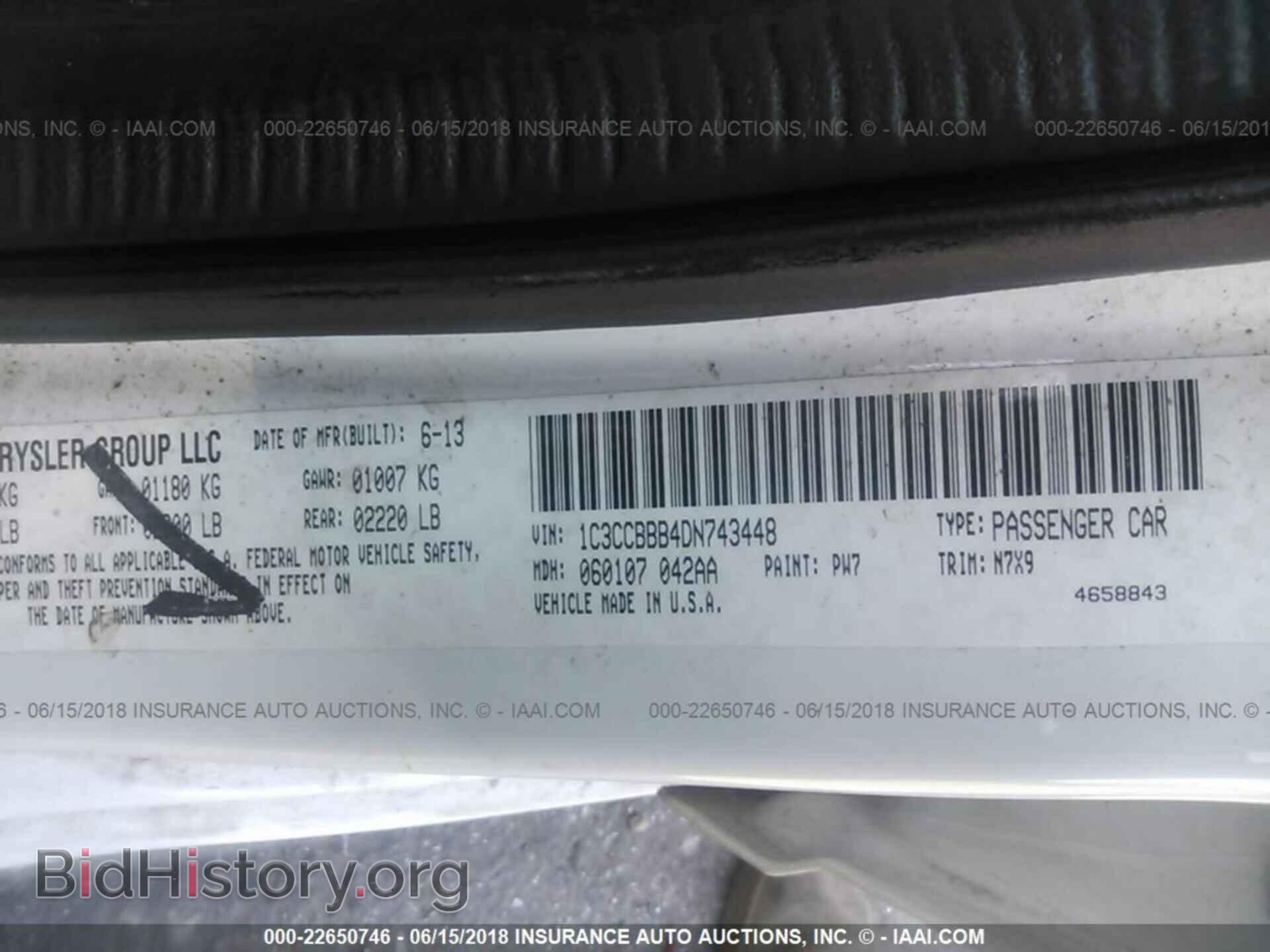 2013 Chrysler 200 - VIN: 1C3CCBBB4DN743448 - Photo 9