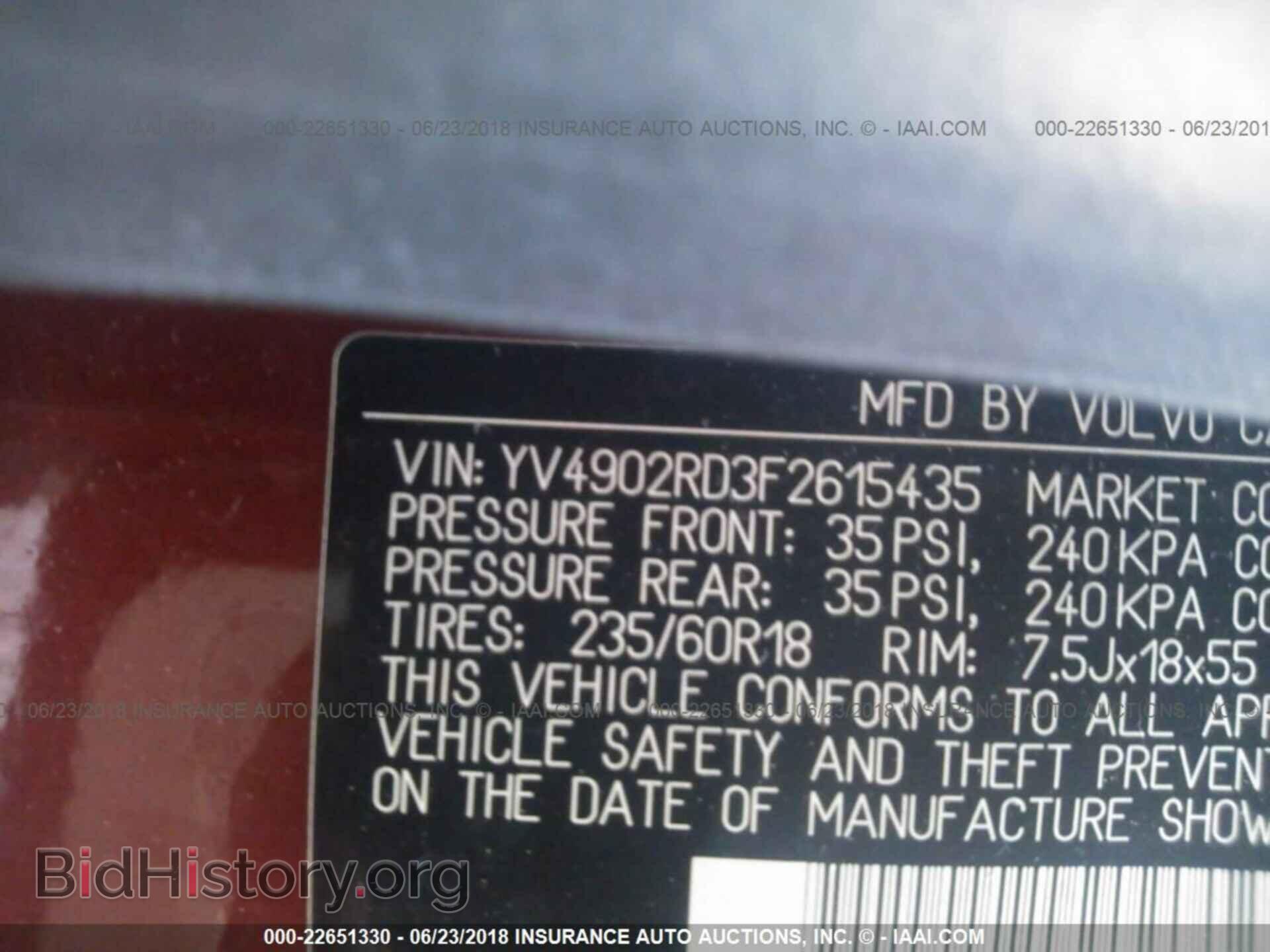 2015 Volvo Xc60 - VIN: YV4902RD3F2615435 - Фото 9