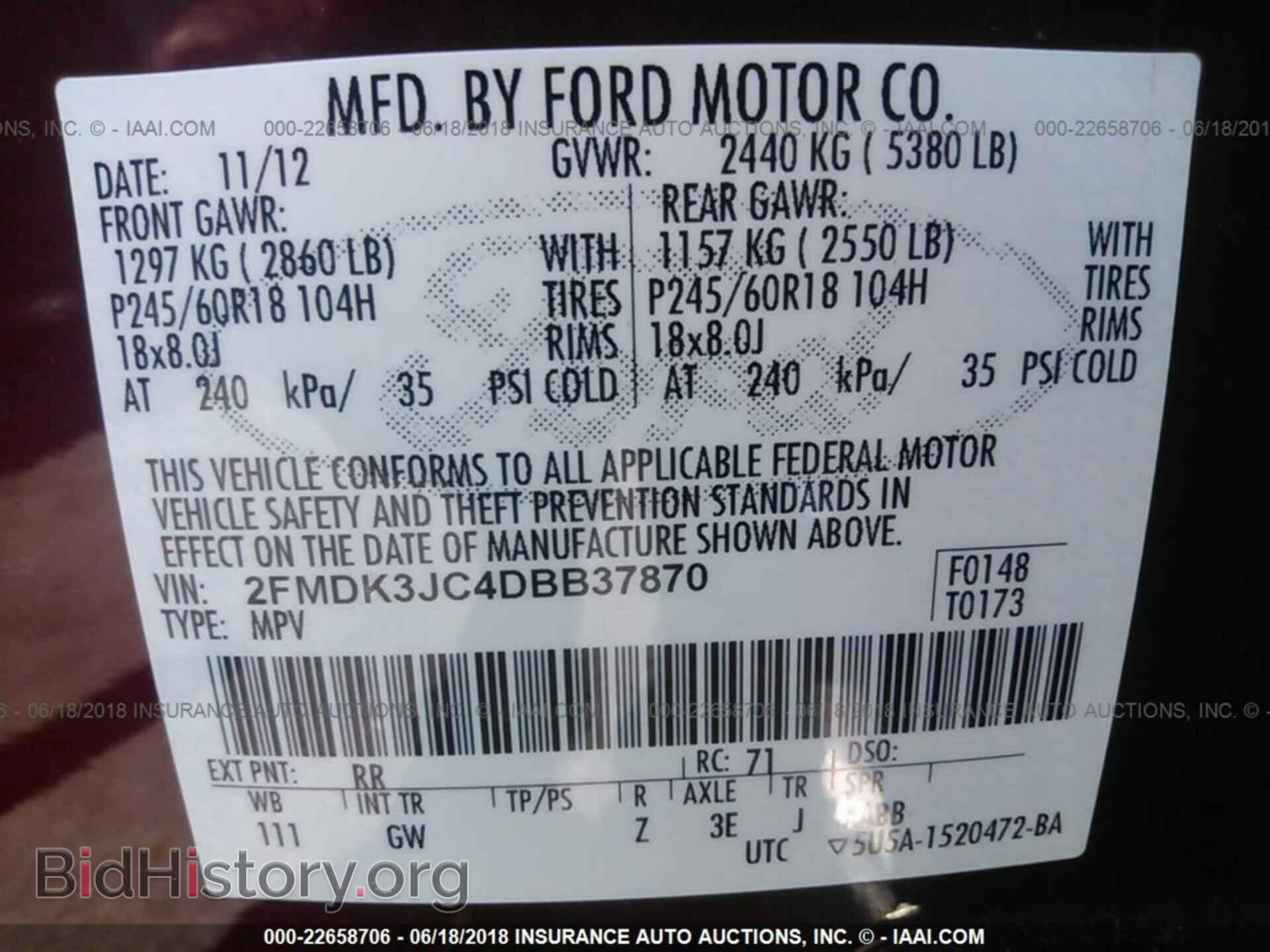 2013 Ford Edge - VIN: 2FMDK3JC4DBB37870 - Photo 9