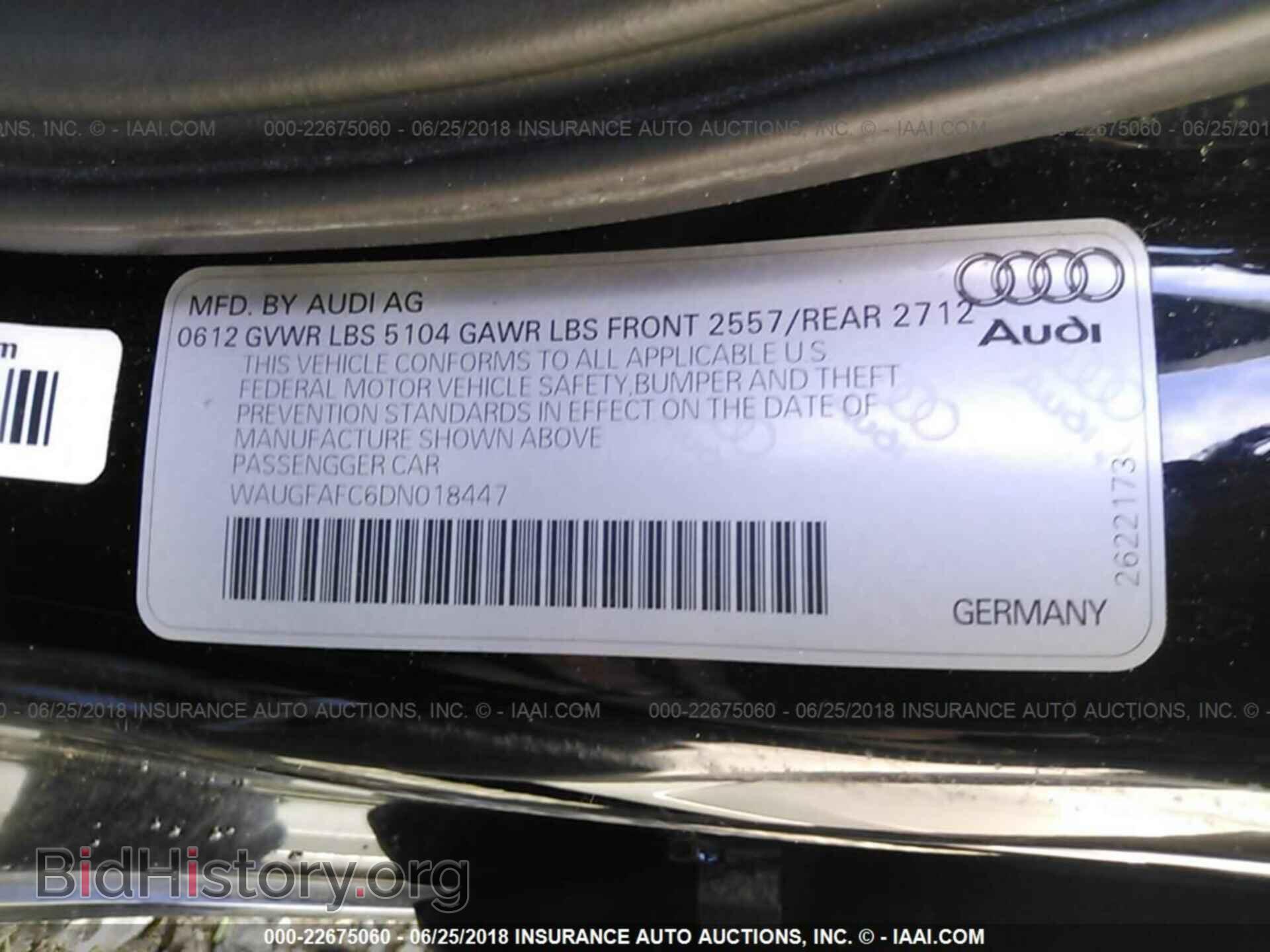 2013 Audi A6 - VIN: WAUGFAFC6DN018447 - Фото 9