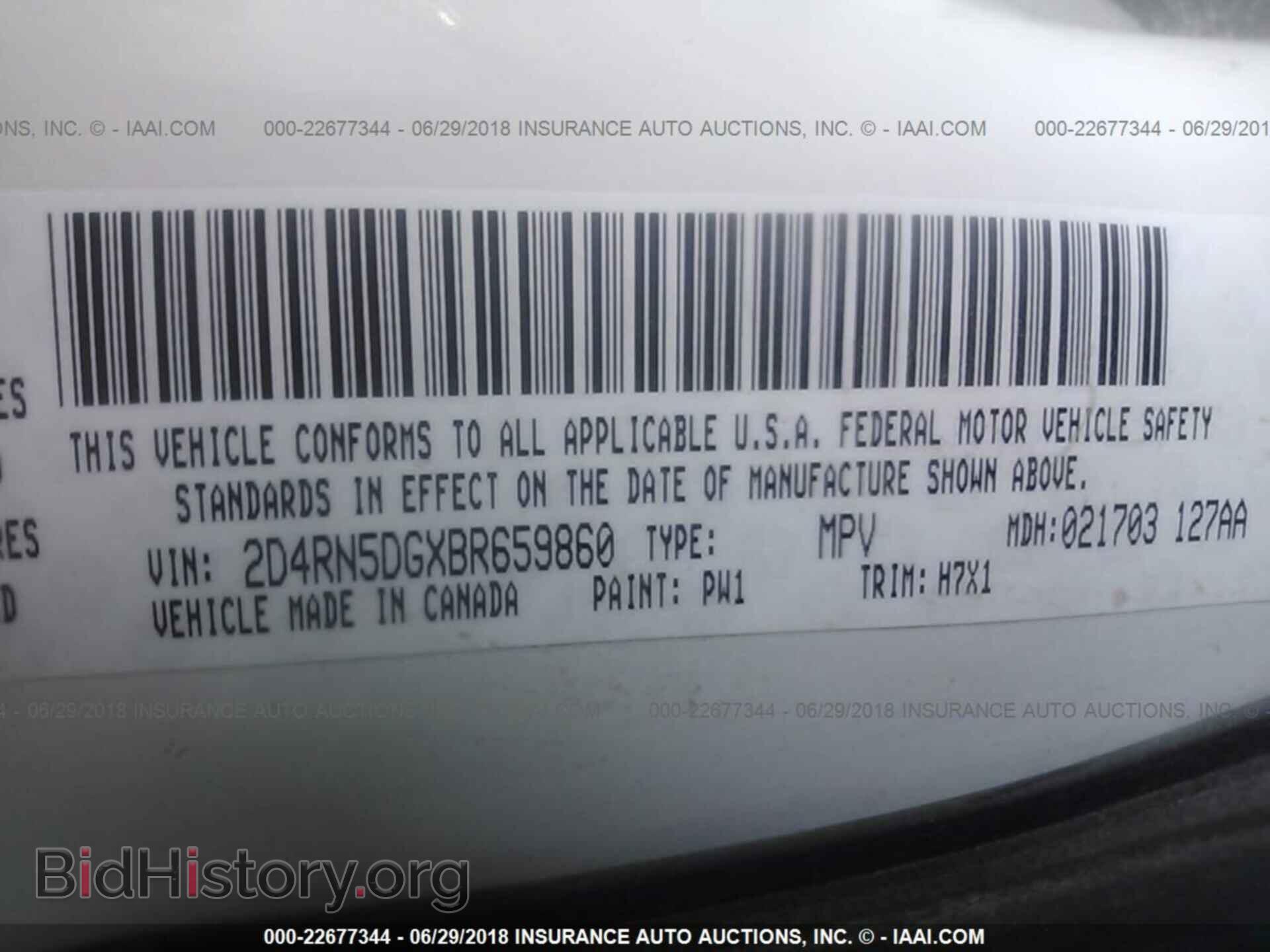 2011 DODGE GRAND CARAVAN - VIN: 2D4RN5DGXBR659860 - Фото 9