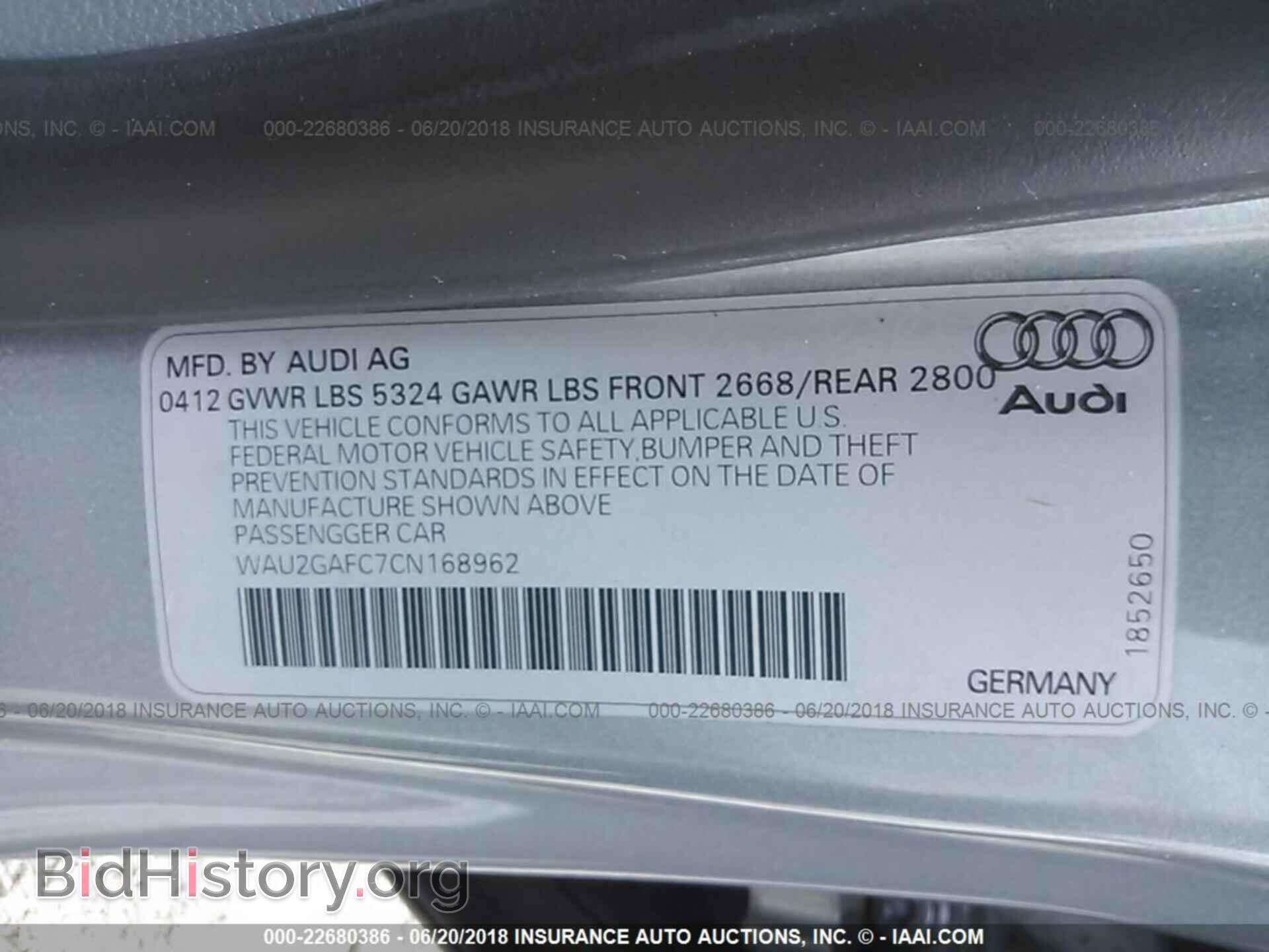 2012 Audi A7 - VIN: WAU2GAFC7CN168962 - Фото 9