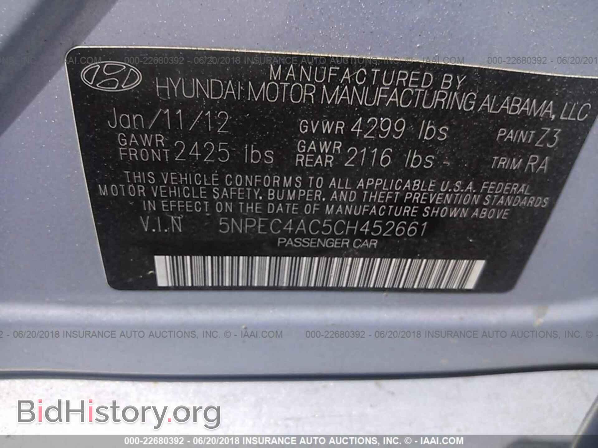 2012 Hyundai Sonata - VIN: 5NPEC4AC5CH452661 - Photo 9