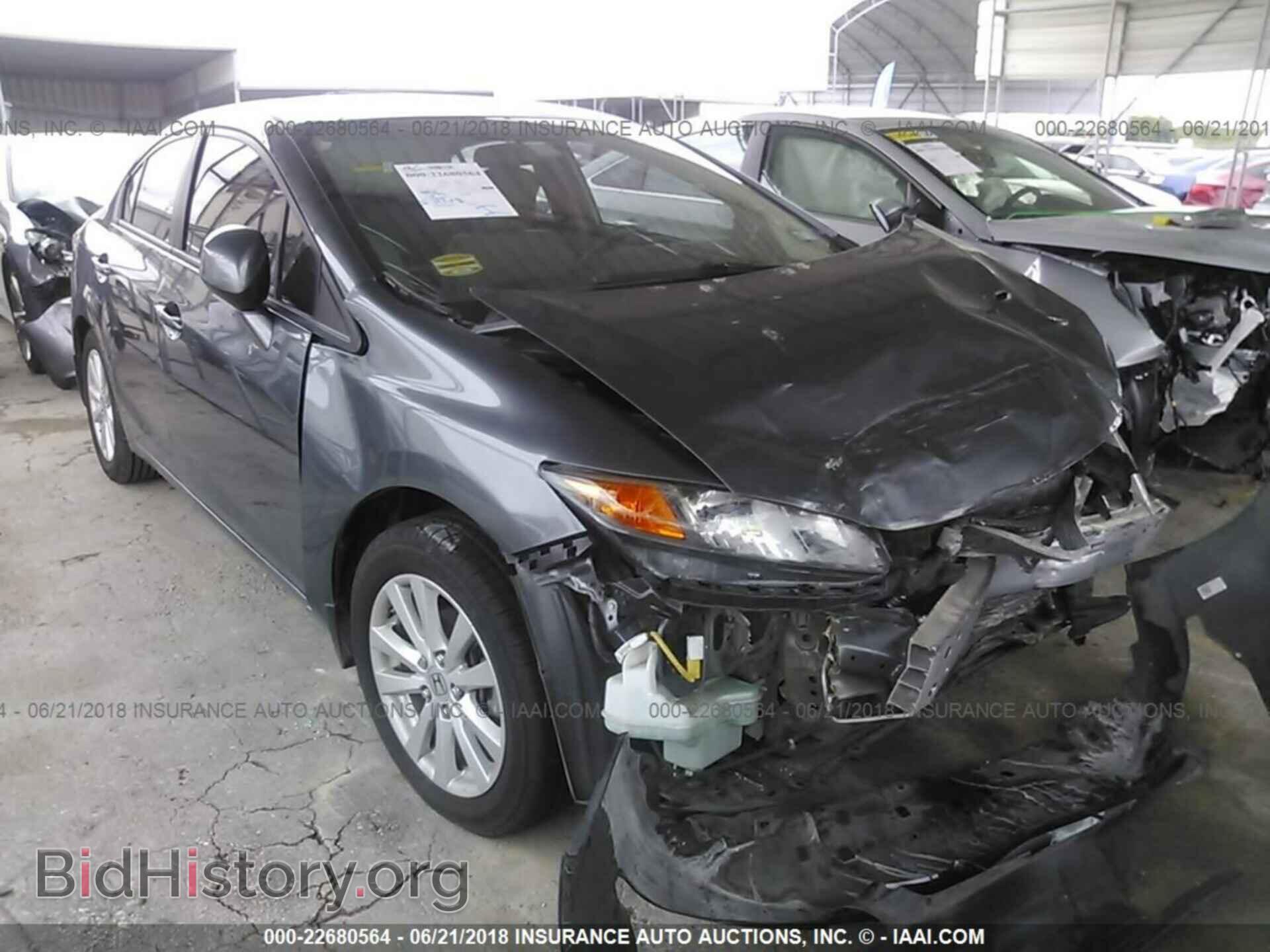 2012 Honda CIVIC (VIN 19XFB2F80CE047067) — фото 1 из 10, IAAI, повреждение: передняя часть