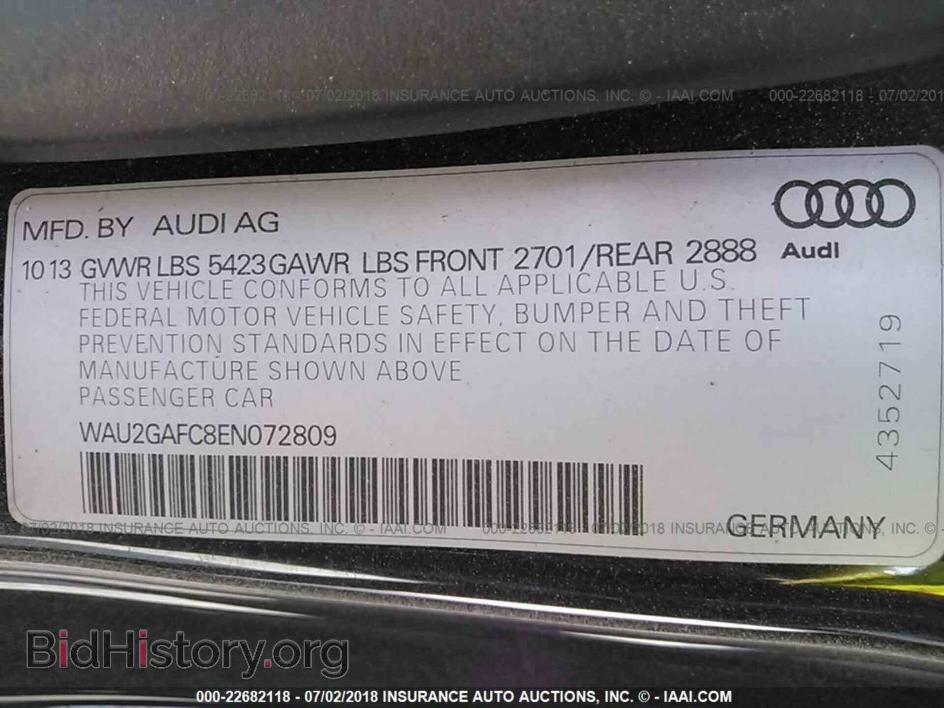 2014 Audi A7 - VIN: WAU2GAFC8EN072809 - Photo 9
