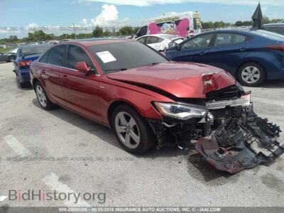 2012 Audi A6, красный — VIN WAUBGAFC1CN013422, IAAI