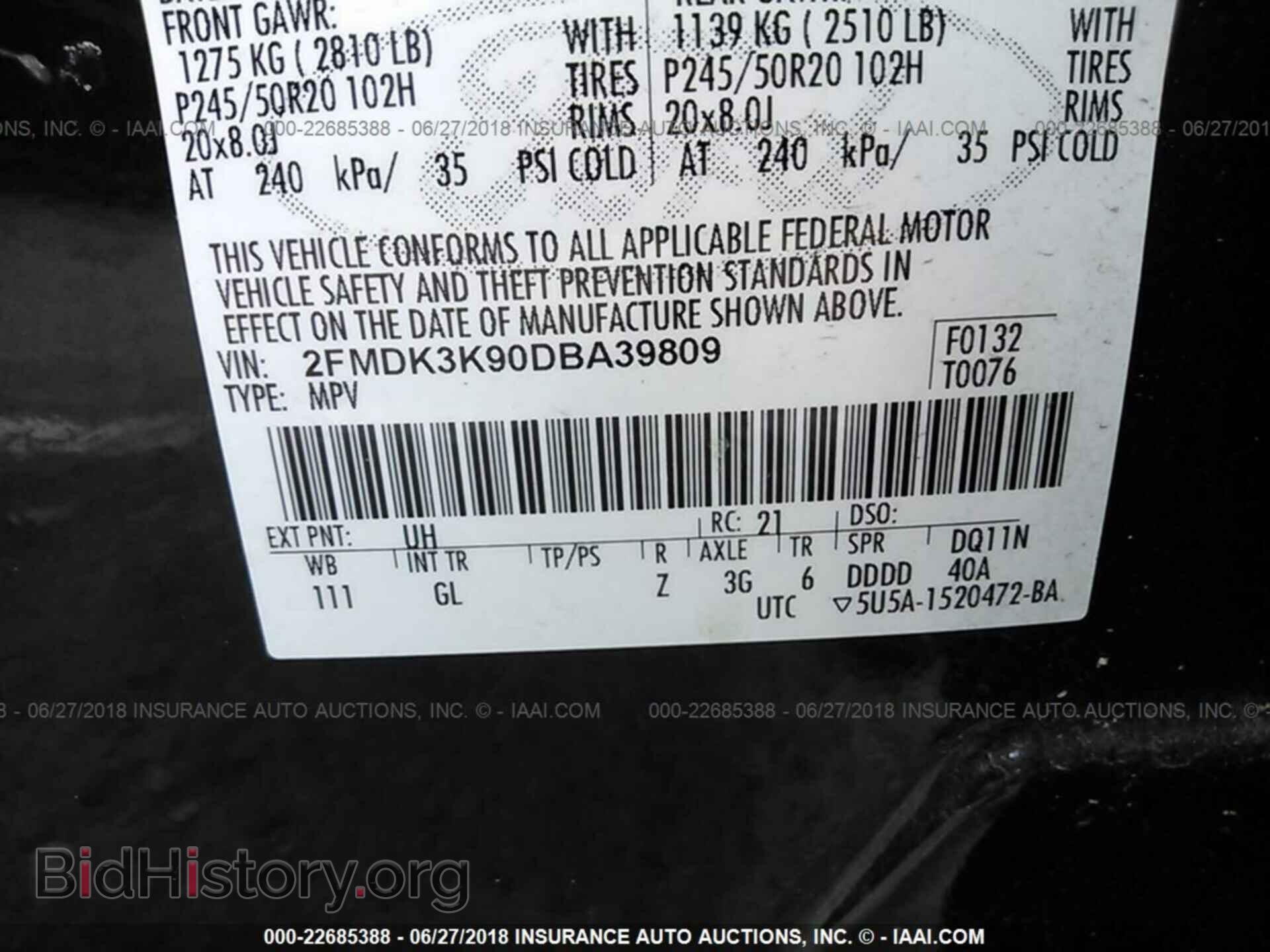 2013 Ford Edge - VIN: 2FMDK3K90DBA39809 - Photo 9