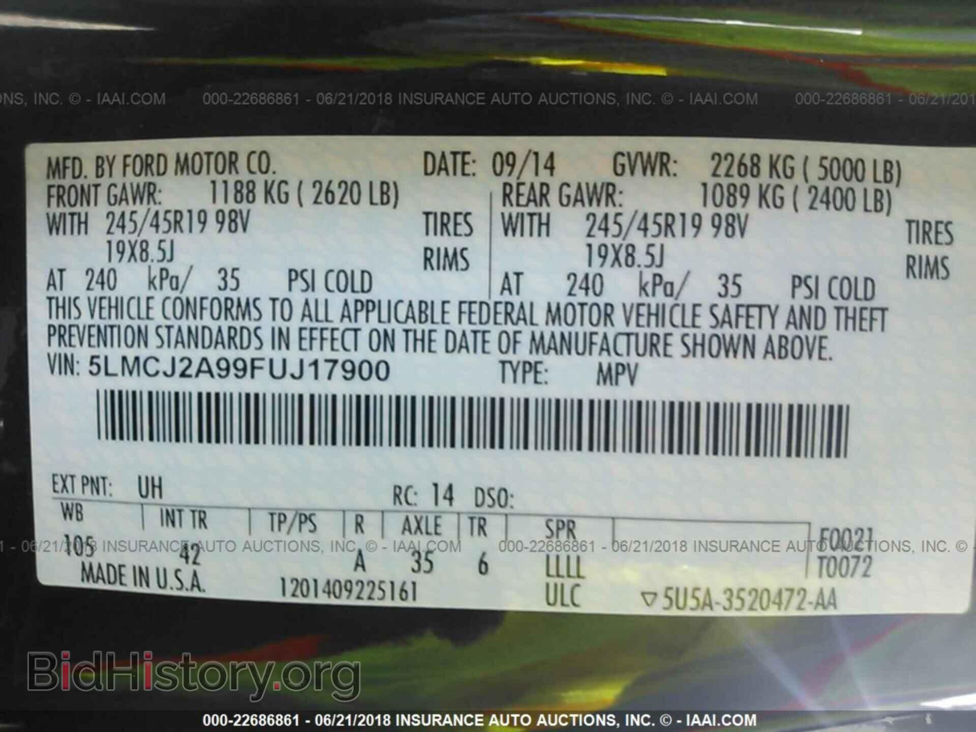 2015 Lincoln Mkc - VIN: 5LMCJ2A99FUJ17900 - Photo 9
