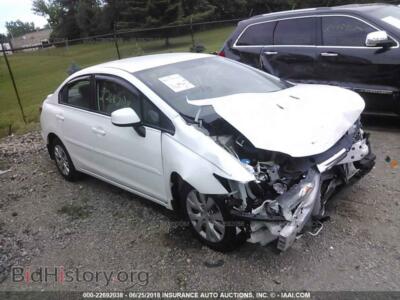 2012 Honda CIVIC, белый — VIN 19XFB2F55CE032070, IAAI