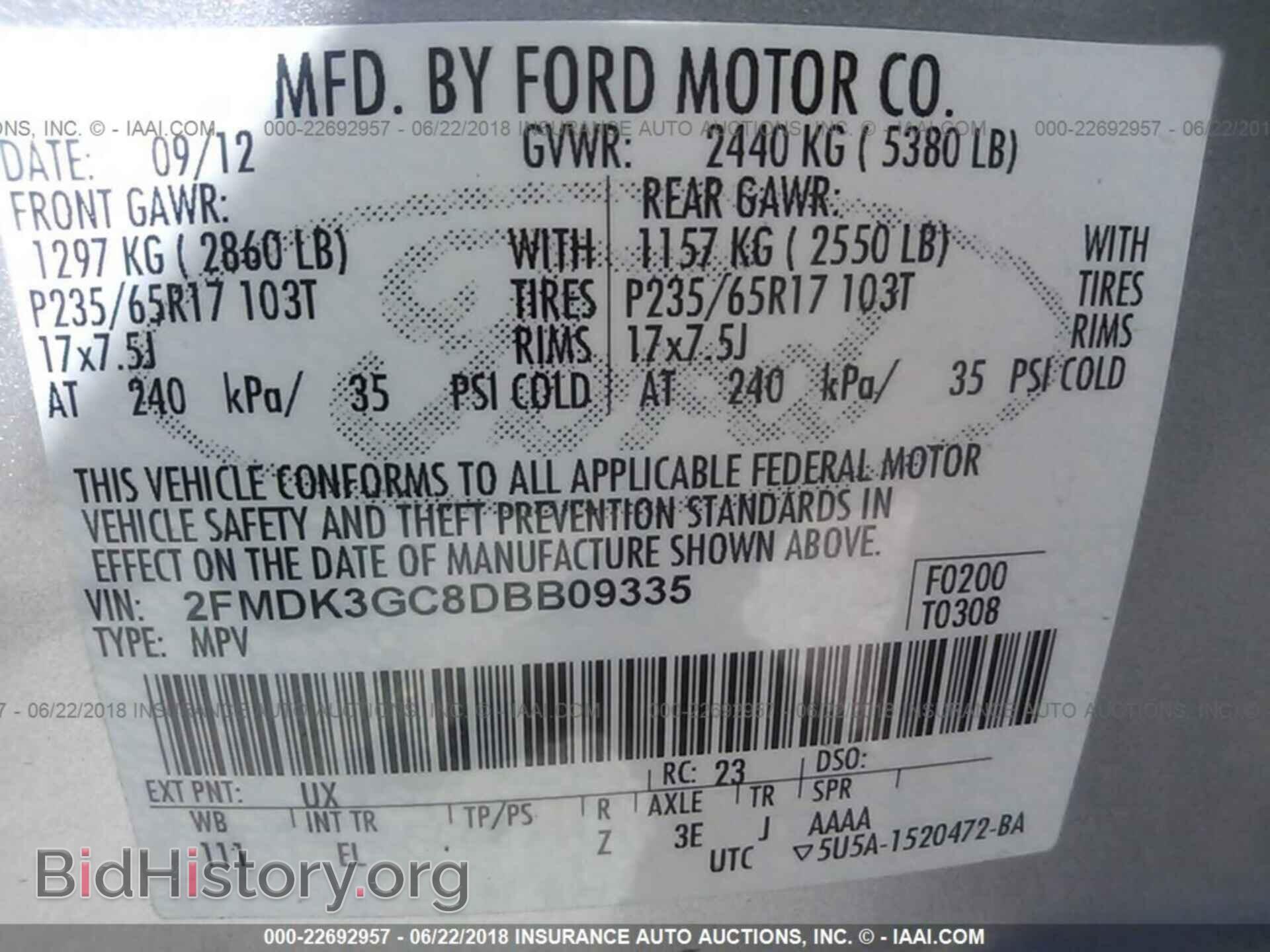 2013 Ford Edge - VIN: 2FMDK3GC8DBB09335 - Photo 9