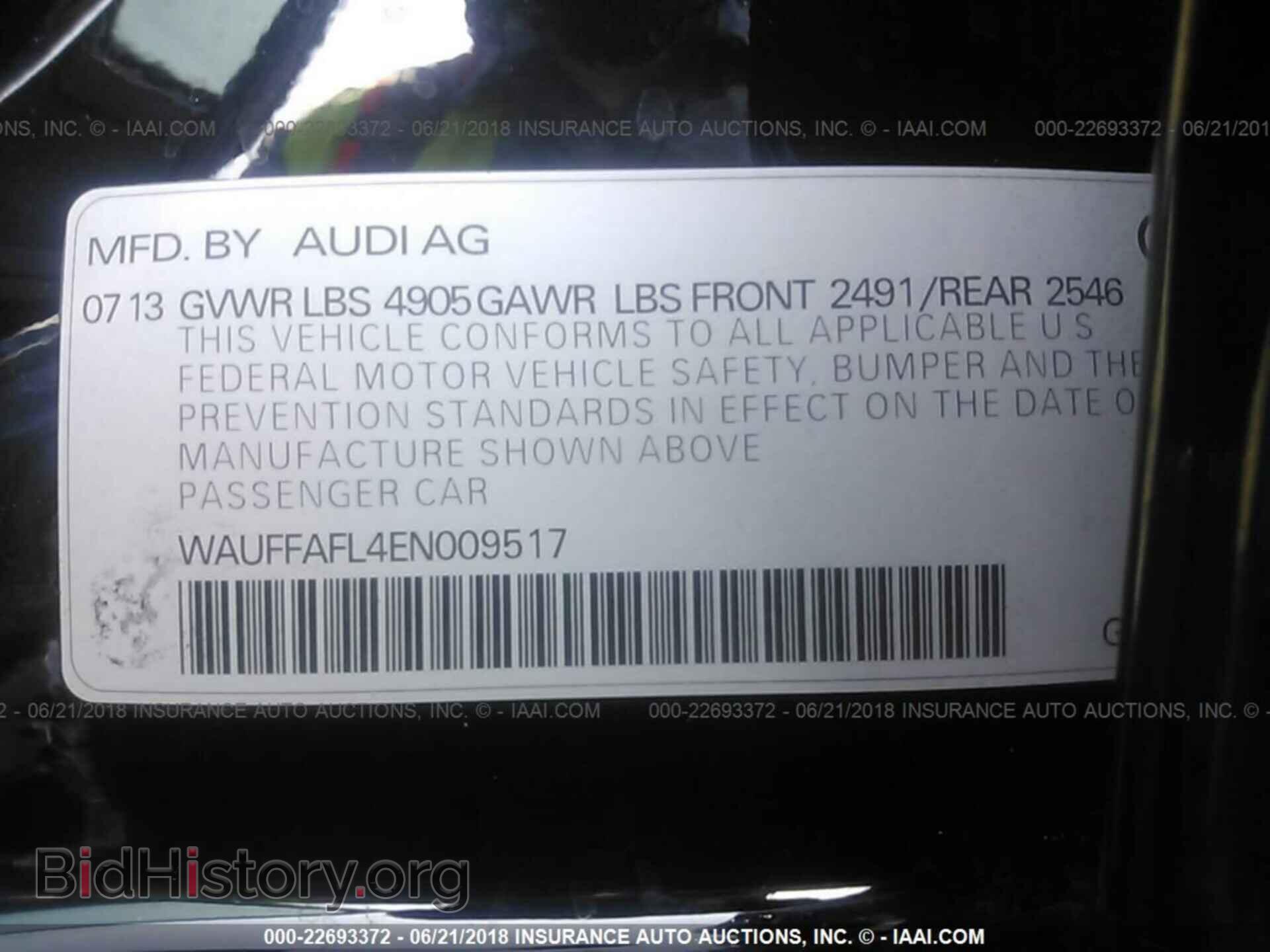 2014 Audi A4 - VIN: WAUFFAFL4EN009517 - Фото 9