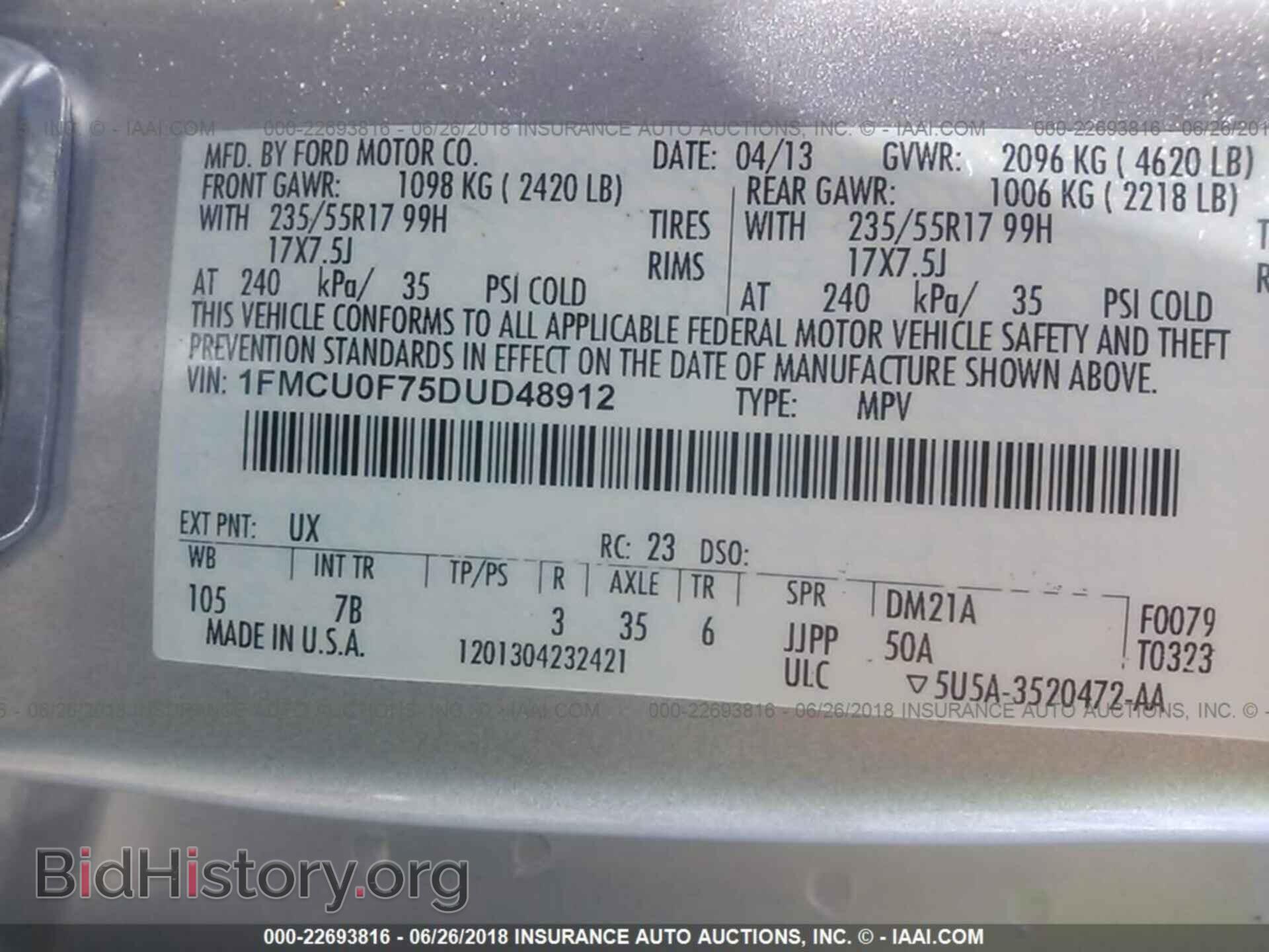 2013 Ford Escape - VIN: 1FMCU0F75DUD48912 - Photo 9