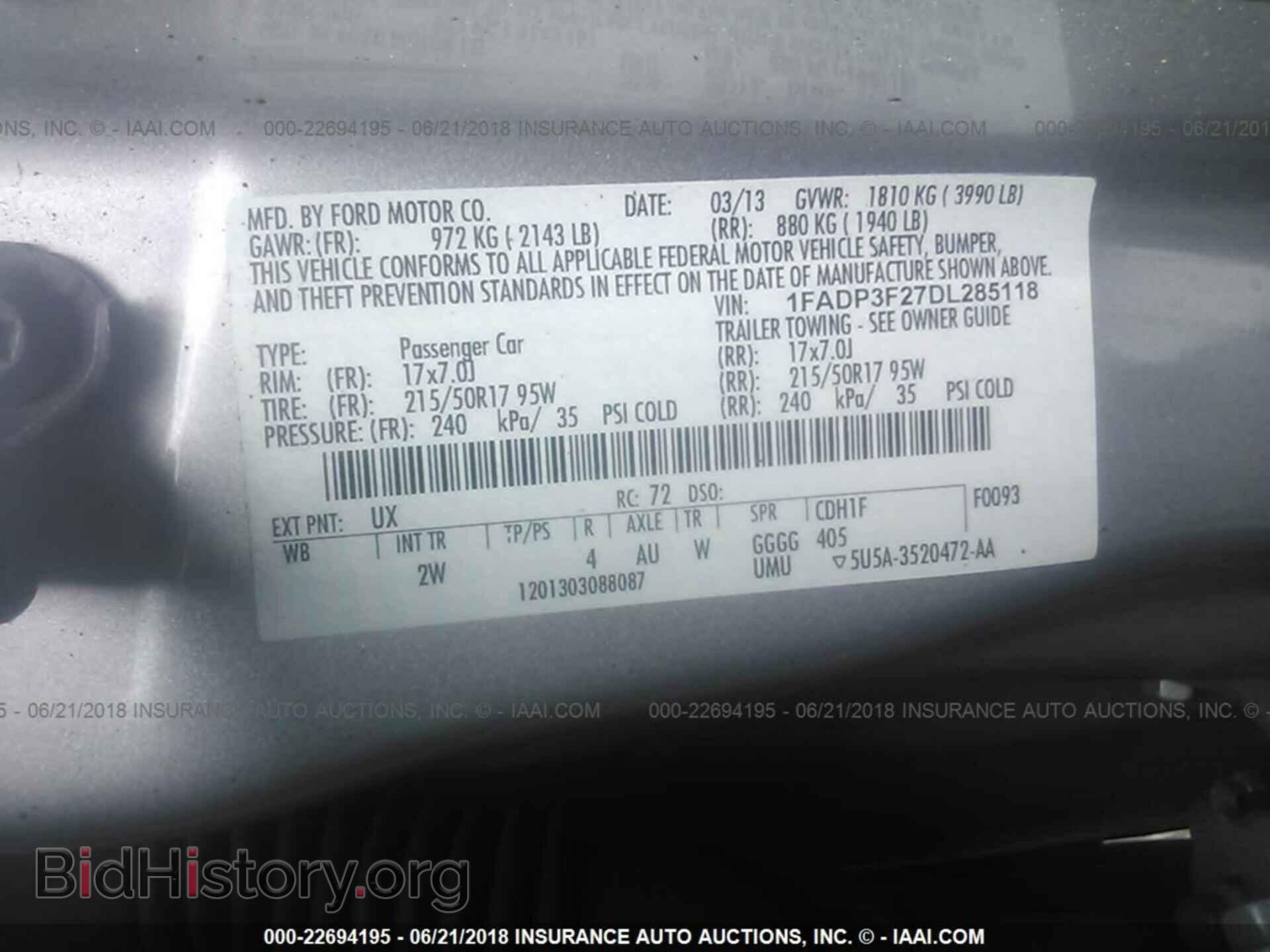 2013 Ford Focus - VIN: 1FADP3F27DL285118 - Фото 9