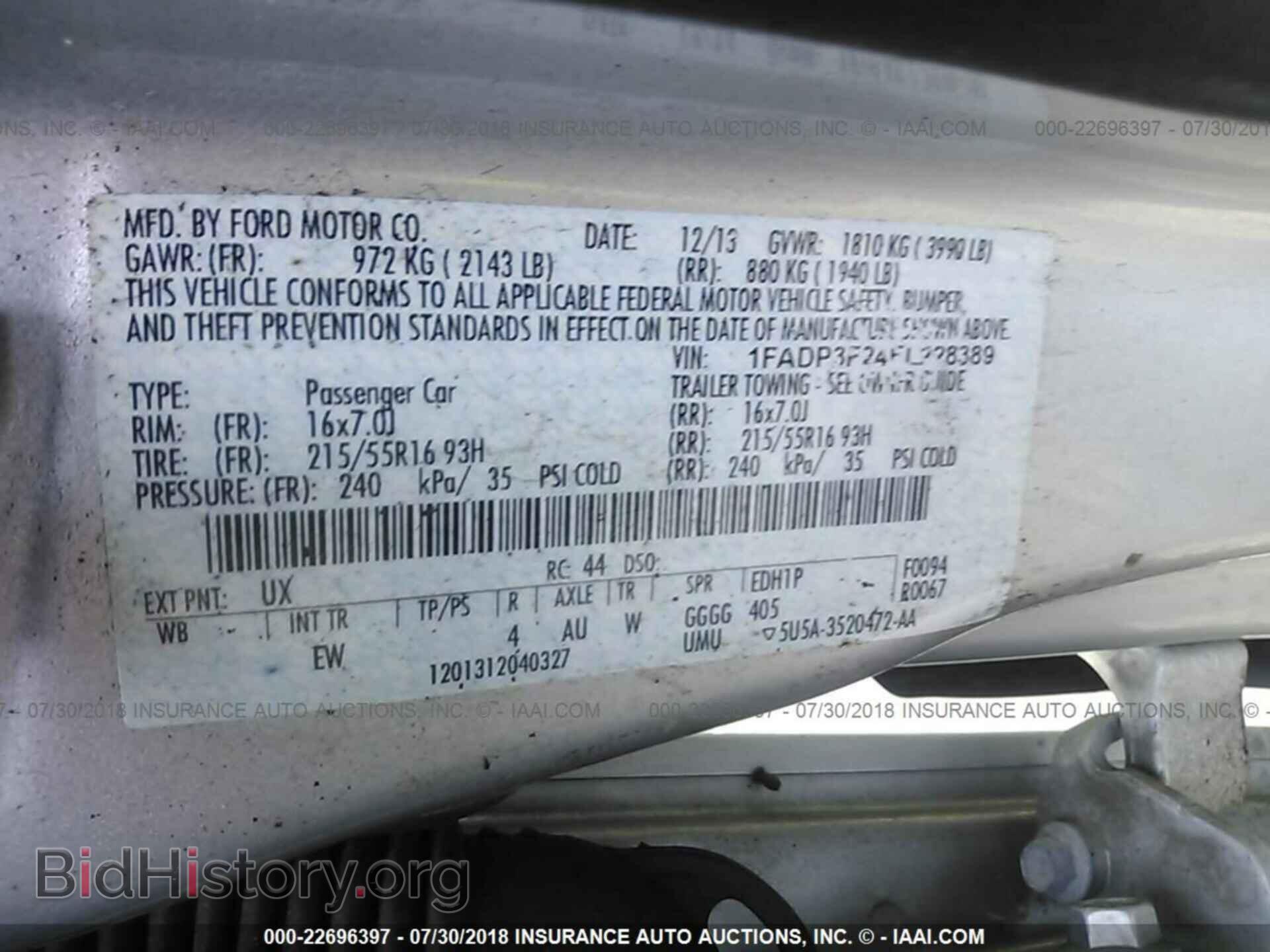 2014 FORD FOCUS - VIN: 1FADP3F24EL228389 - Photo 9