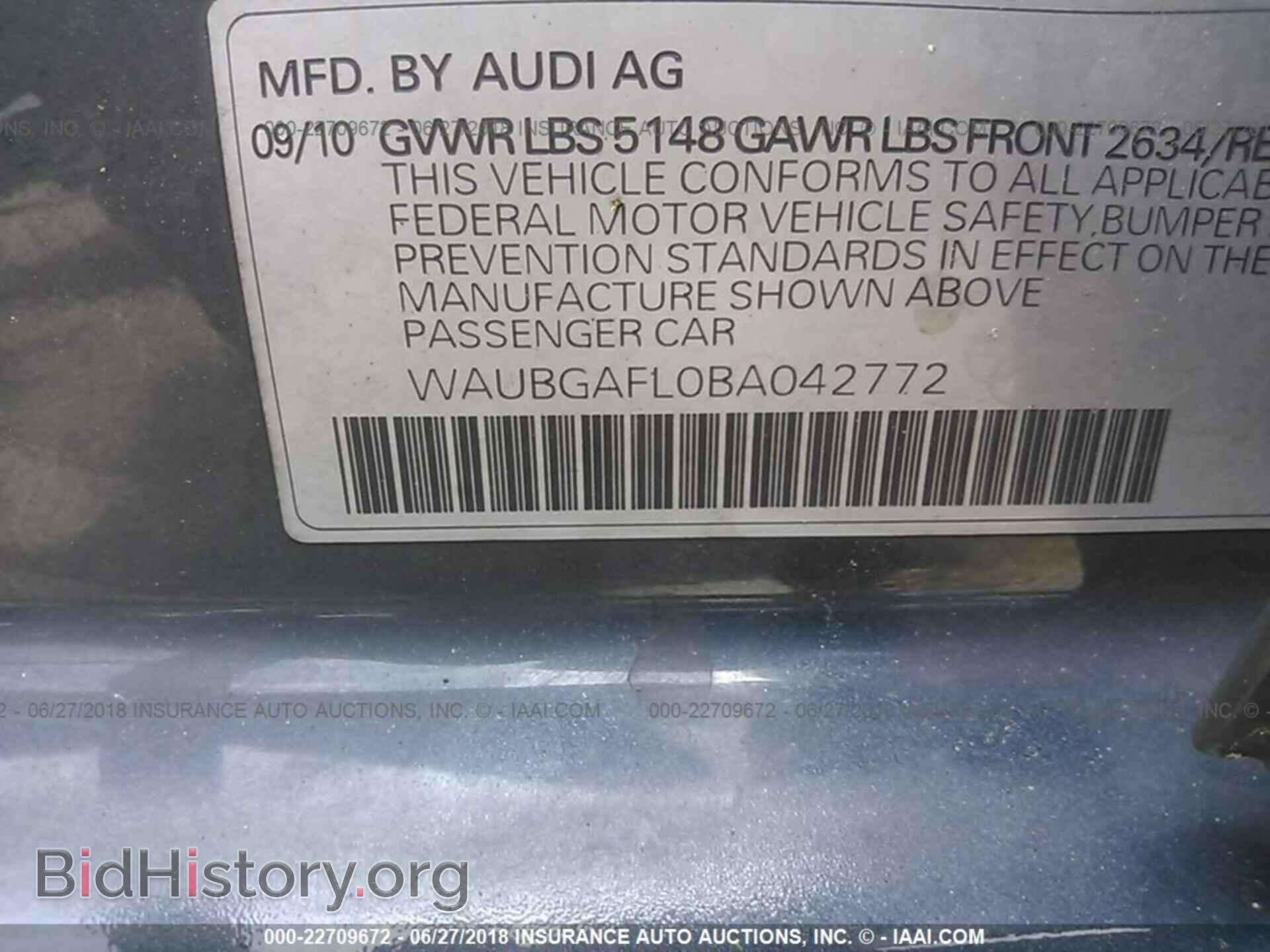 2011 Audi S4 - VIN: WAUBGAFL0BA042772 - Фото 9