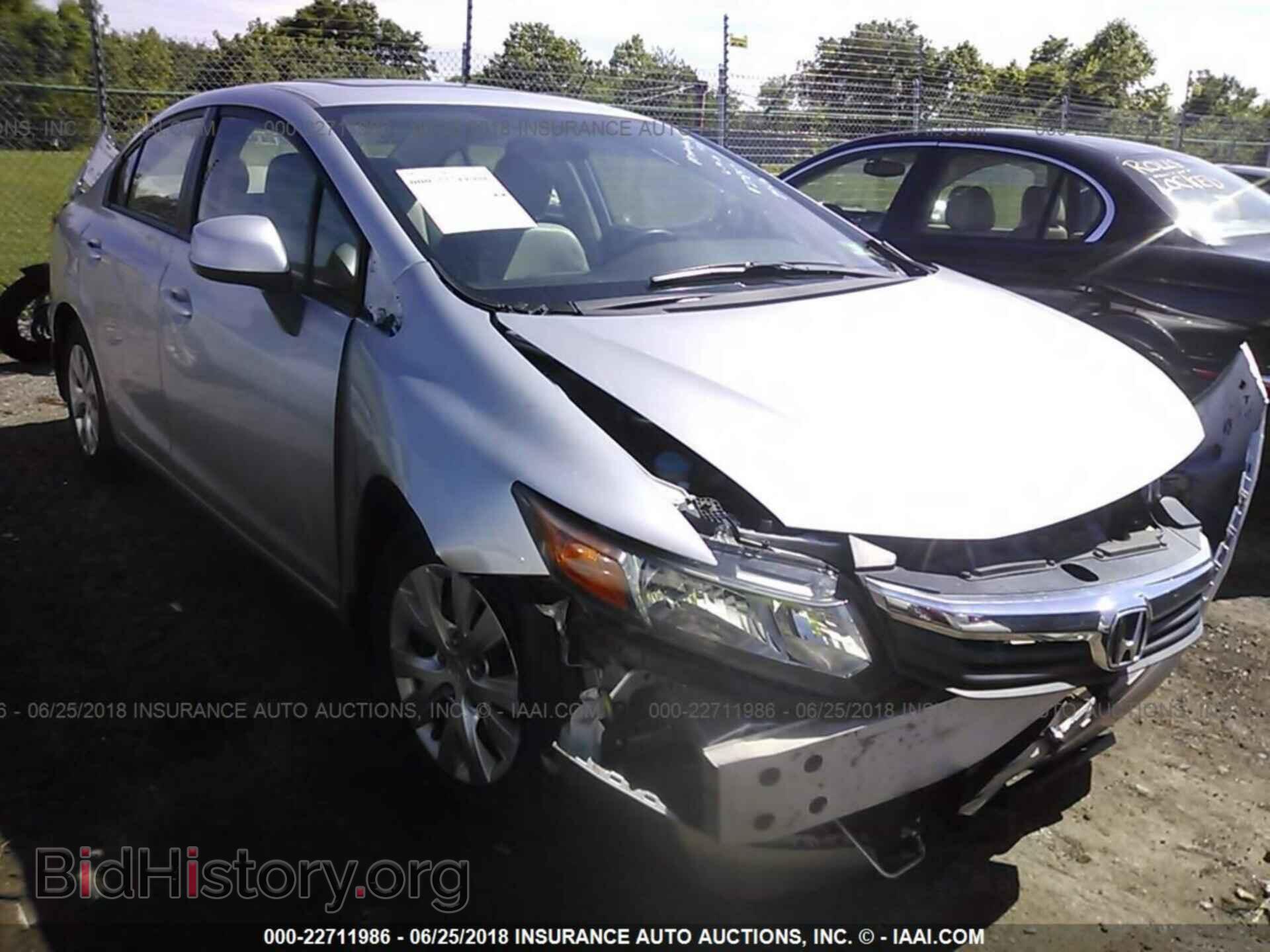 2012 Honda CIVIC (VIN 19XFB2F59CE327897) — фото 1 из 10, IAAI, повреждение: передняя часть