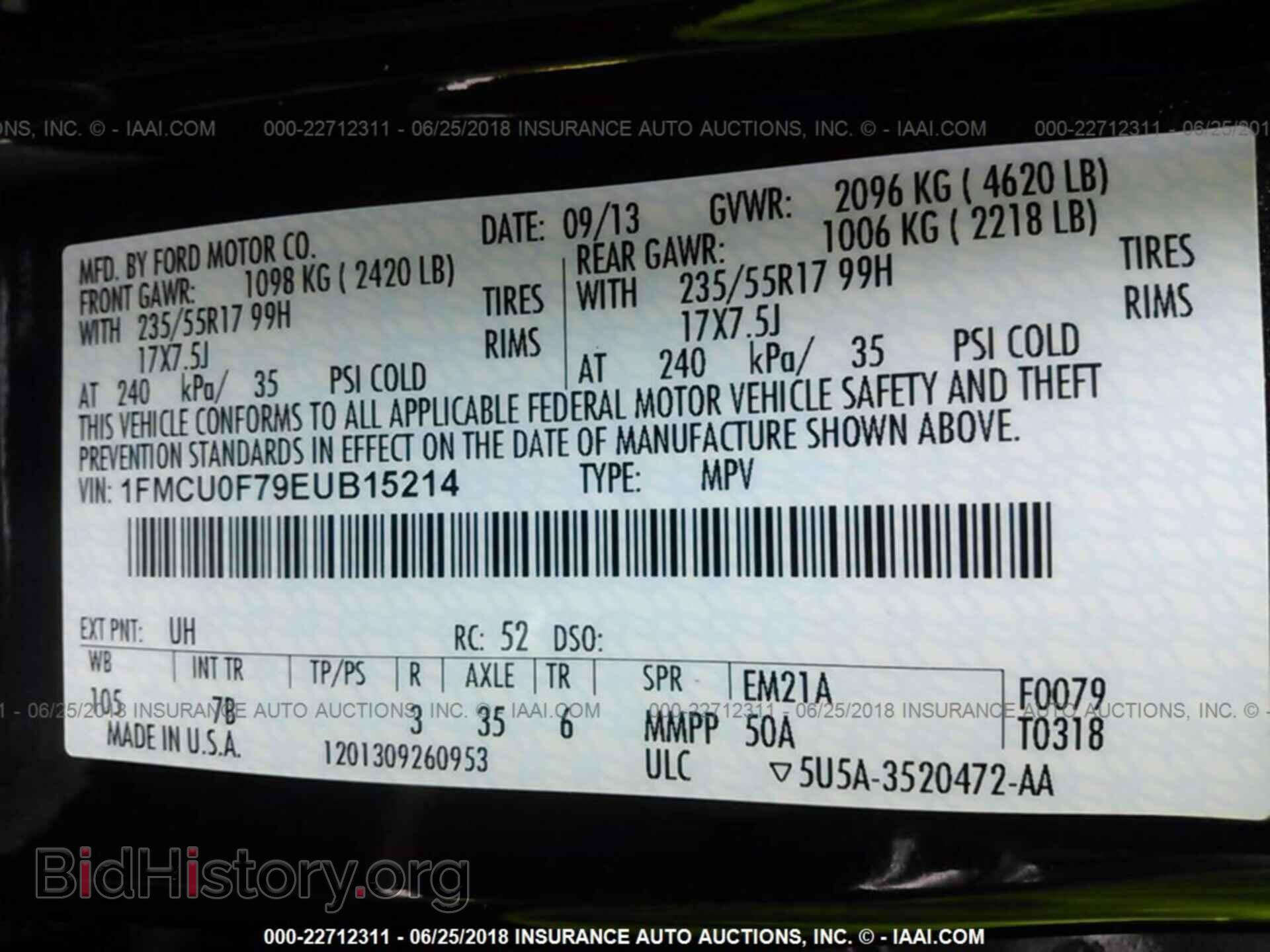 2014 Ford Escape - VIN: 1FMCU0F79EUB15214 - Photo 9