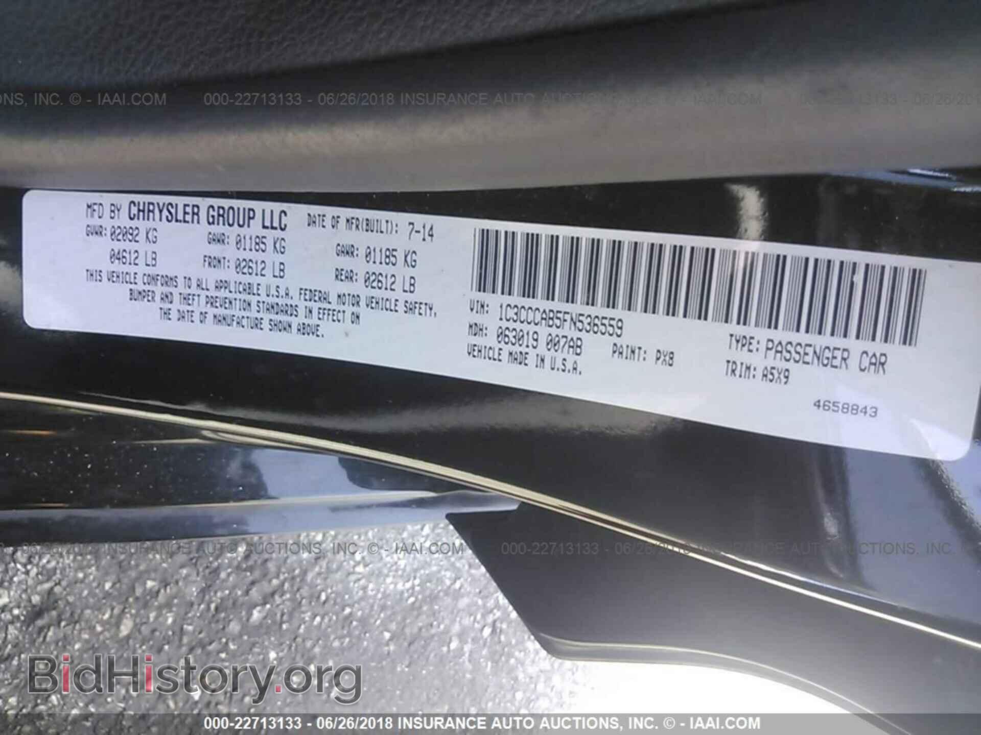 2015 Chrysler 200 - VIN: 1C3CCCAB5FN536559 - Photo 9