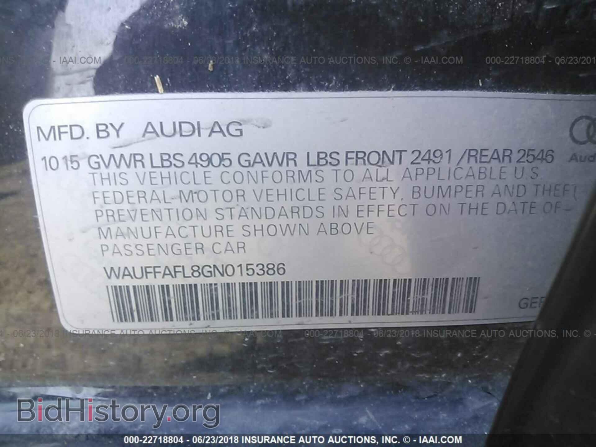 2016 Audi A4 - VIN: WAUFFAFL8GN015386 - Фото 9
