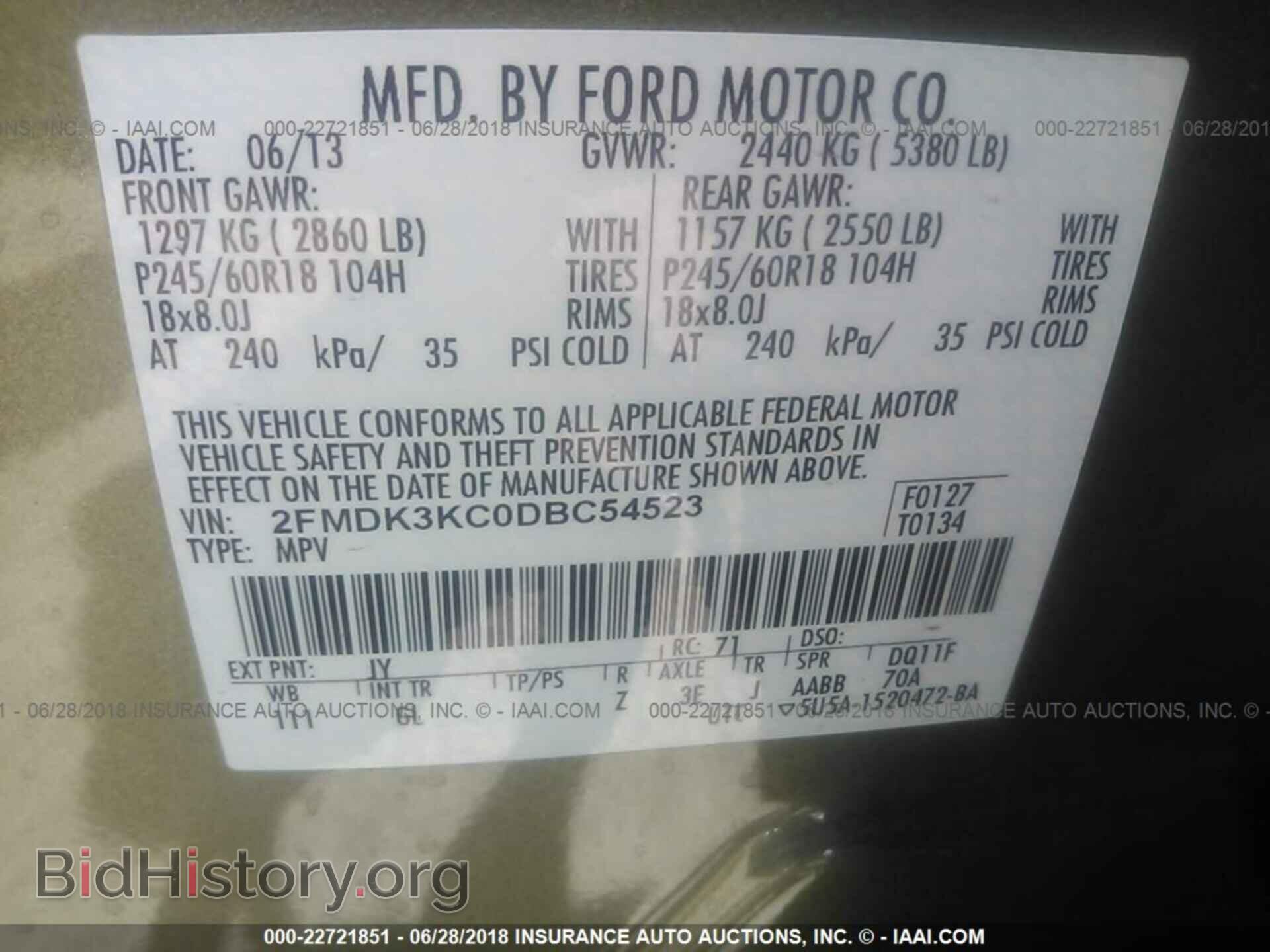 2013 Ford Edge - VIN: 2FMDK3KC0DBC54523 - Photo 9