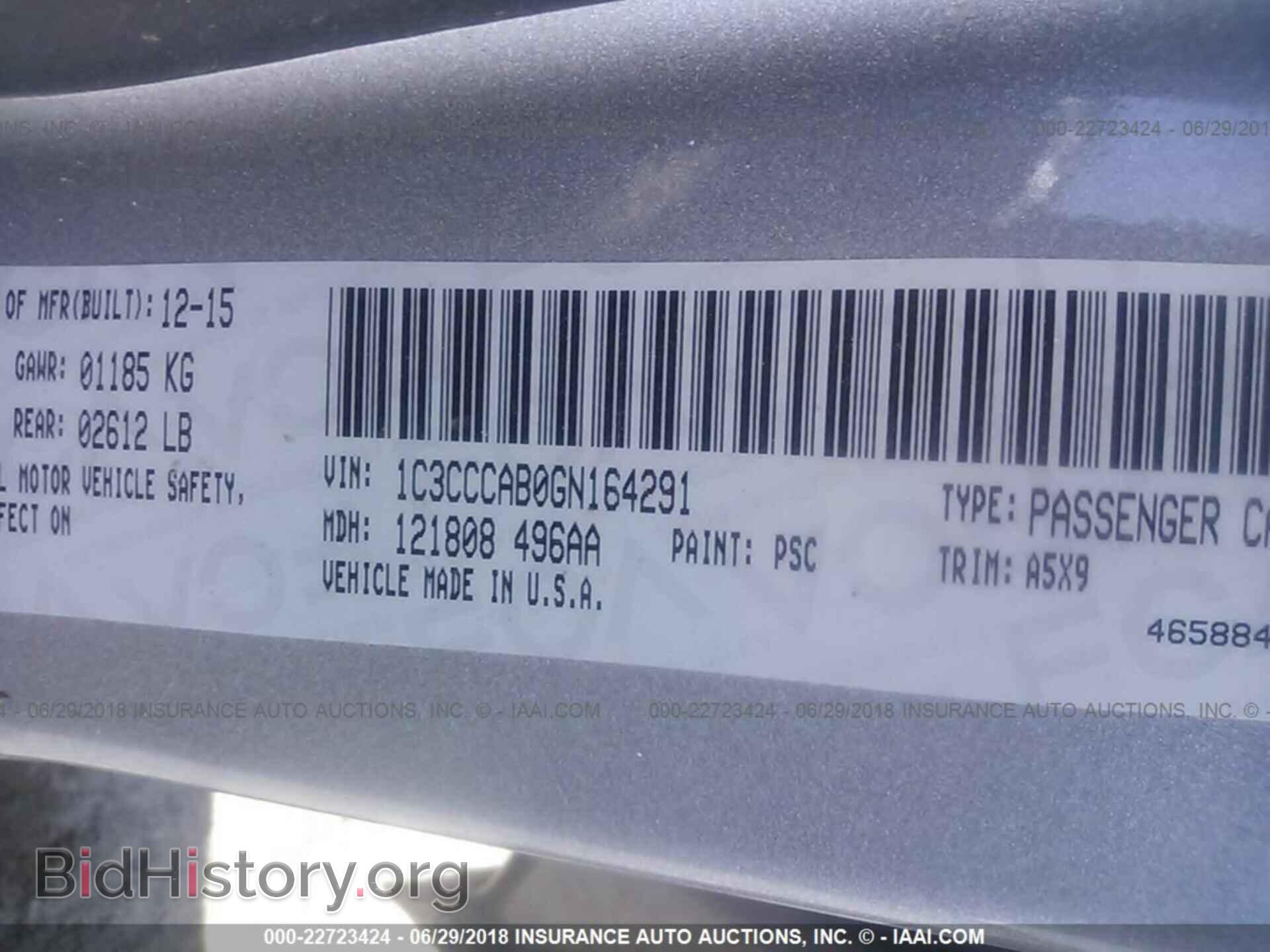 2016 Chrysler 200 - VIN: 1C3CCCAB0GN164291 - Photo 9