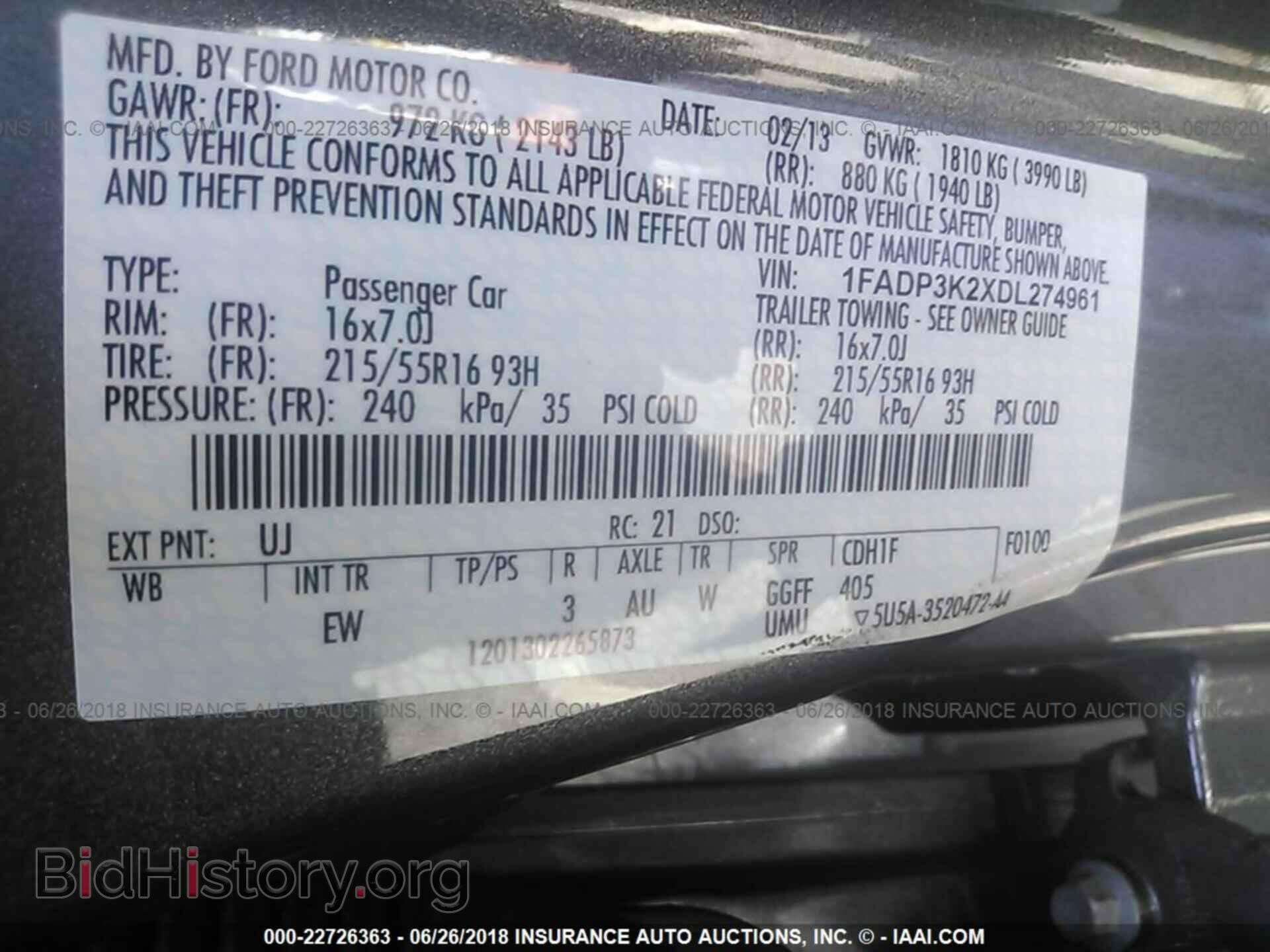 2013 Ford Focus - VIN: 1FADP3K2XDL274961 - Фото 9