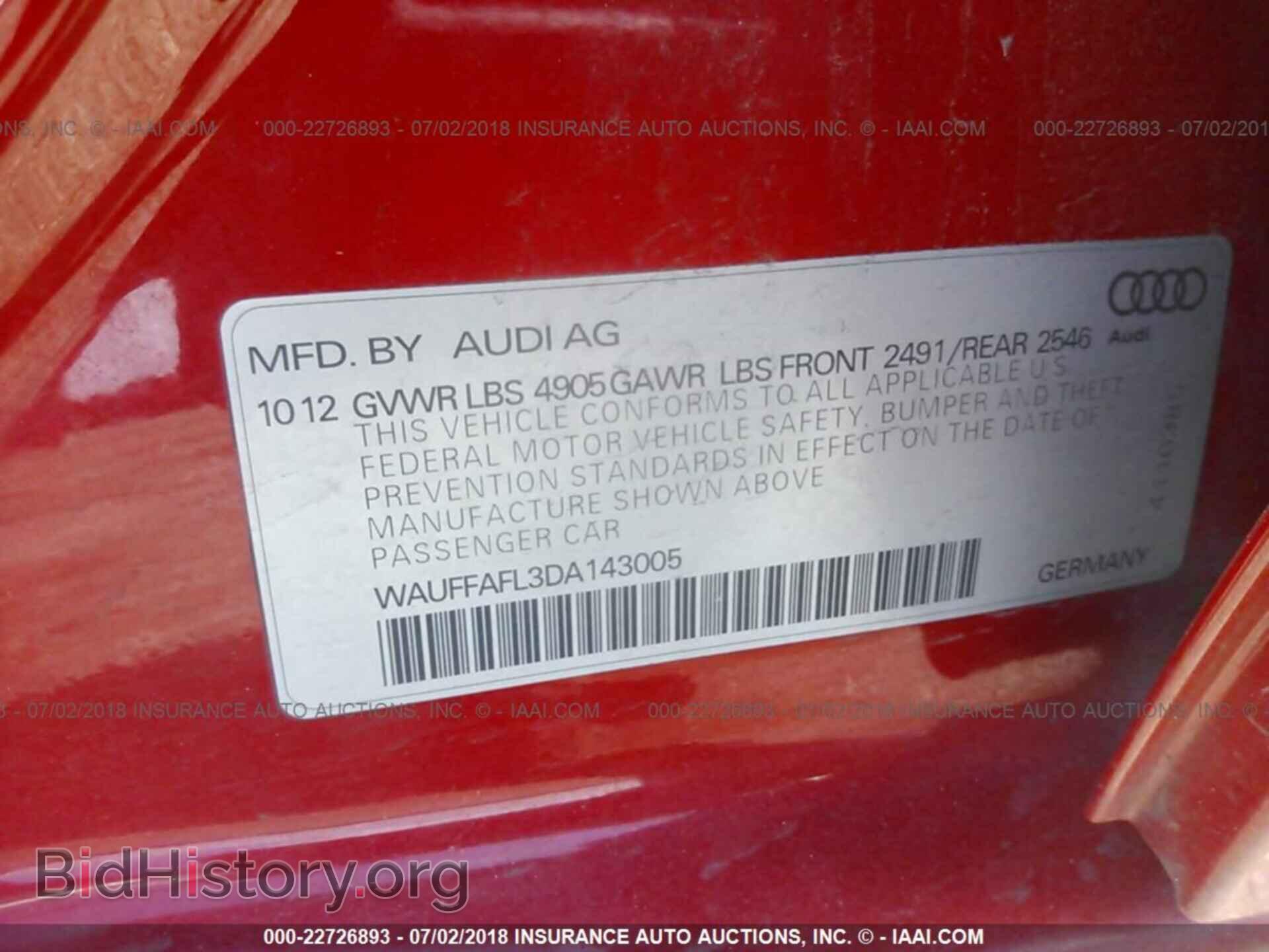 2013 Audi A4 - VIN: WAUFFAFL3DA143005 - Photo 9