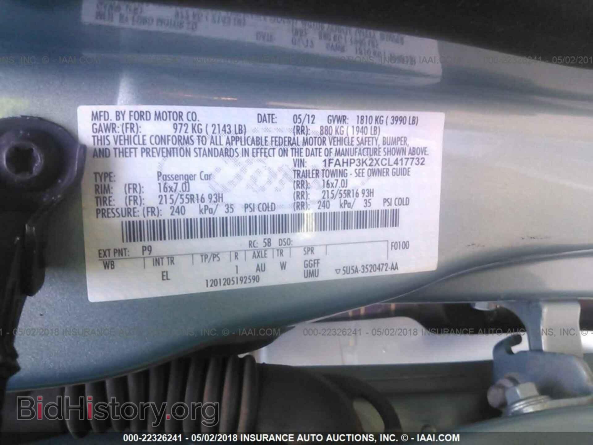 2012 FORD FOCUS - VIN: 1FAHP3K2XCL417732 - Photo 9