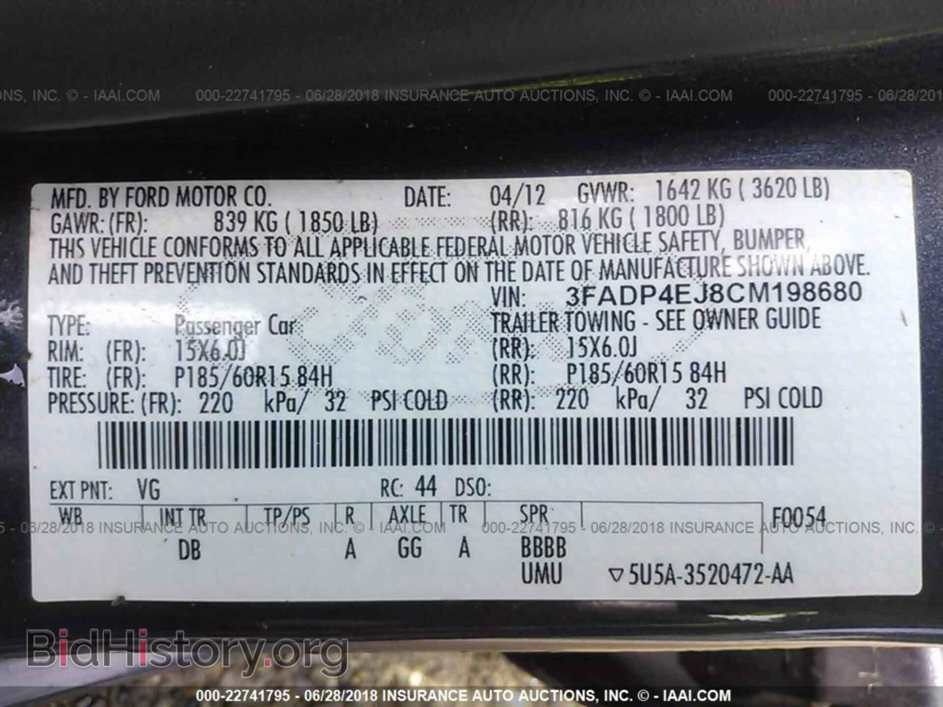 2012 Ford Fiesta - VIN: 3FADP4EJ8CM198680 - Фото 9