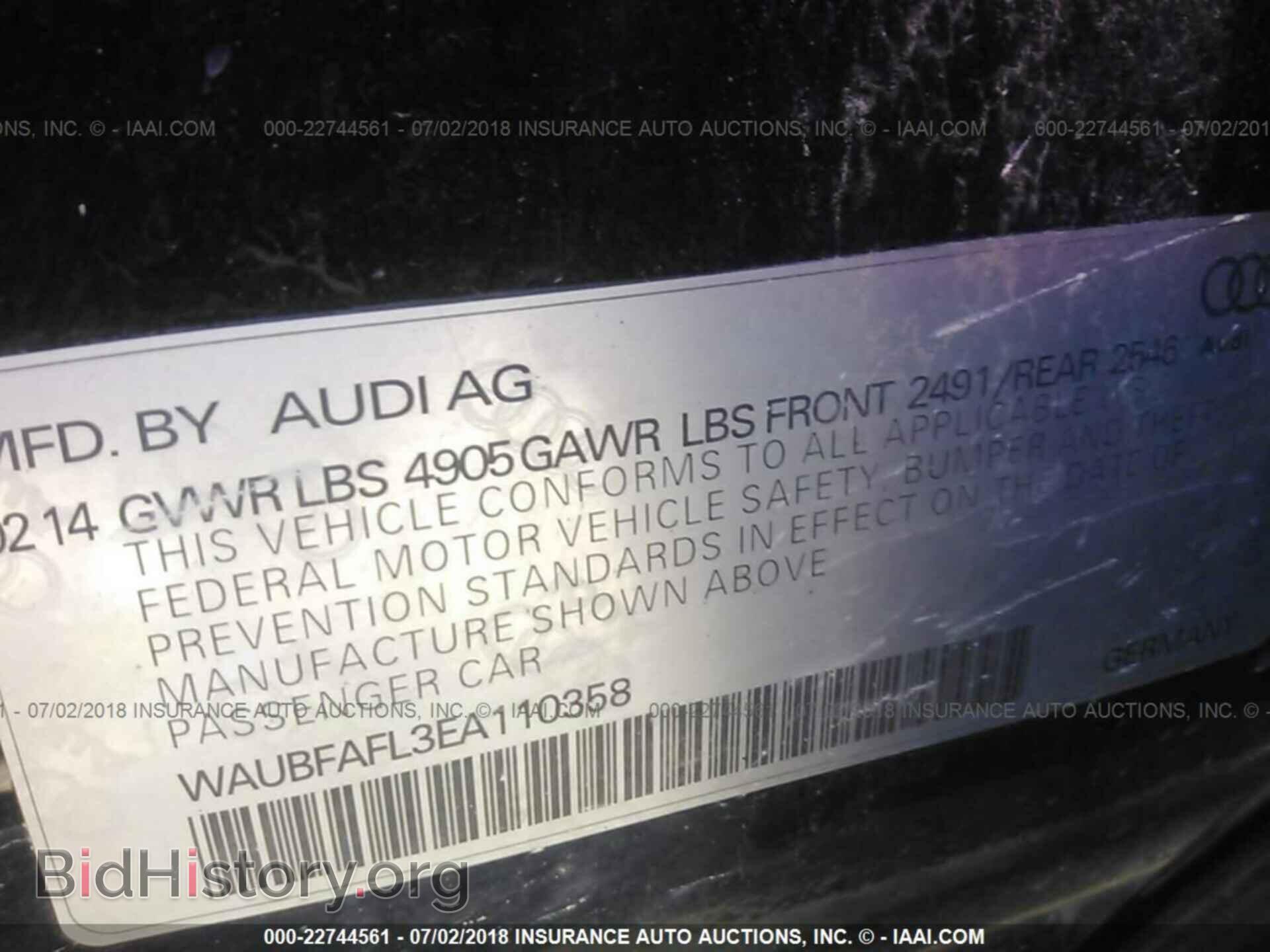 2014 Audi A4 - VIN: WAUBFAFL3EA110358 - Photo 9