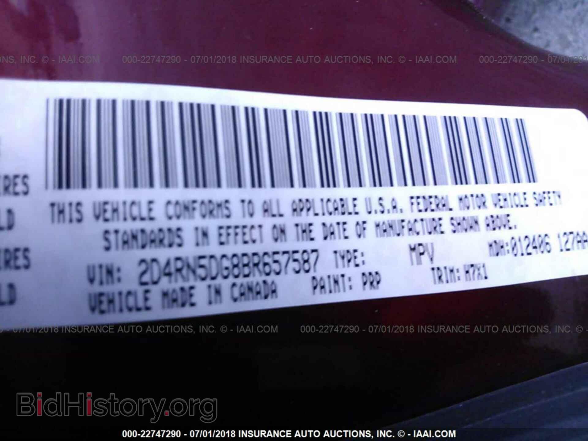 2011 DODGE GRAND CARAVAN - VIN: 2D4RN5DG8BR657587 - Фото 9